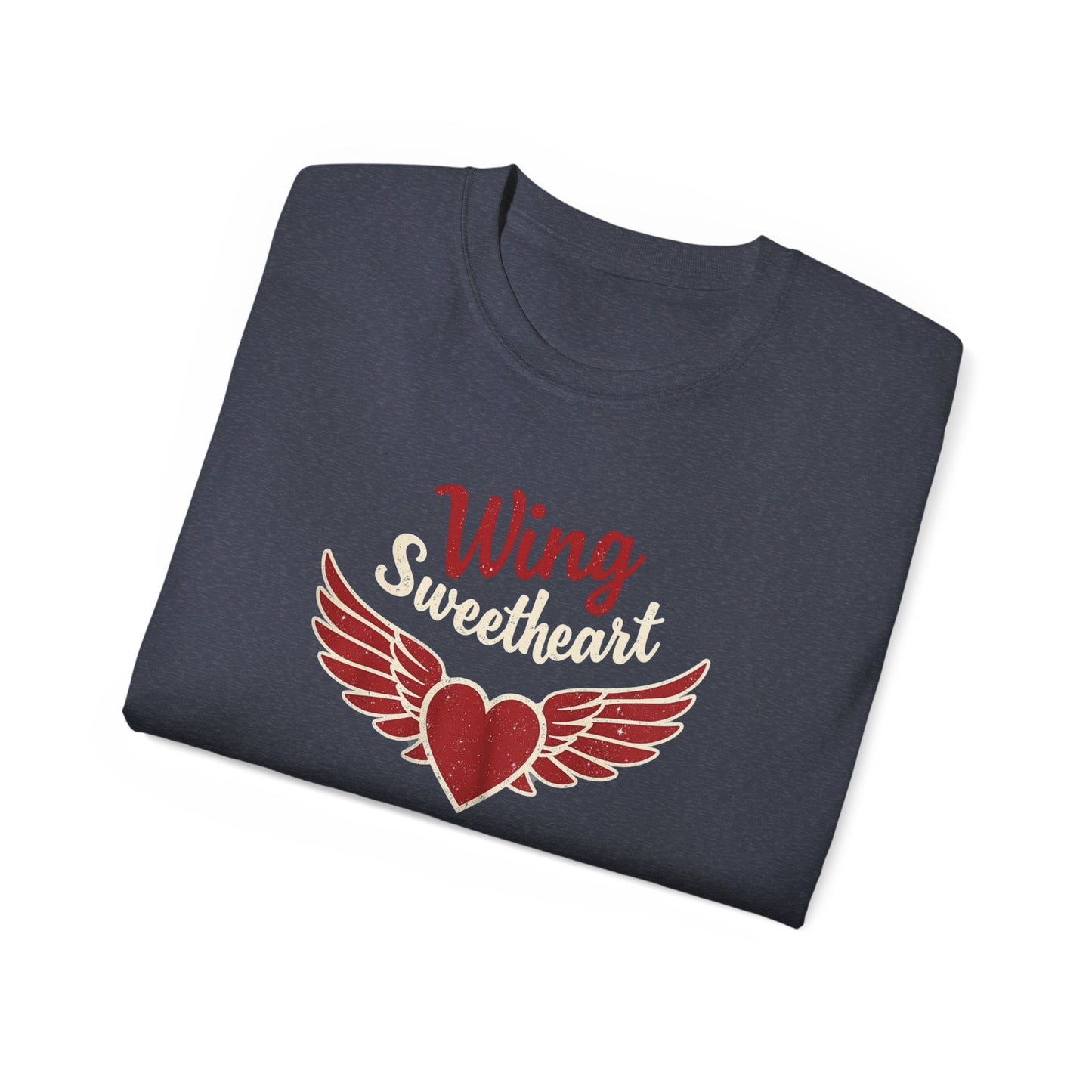 Wing Sweetheart Unisex Ultra Cotton Tee | Cute Graphic Shirt, Valentine's Day Gift, Trendy Casual Wear, Heart Theme Apparel, Unique T-Shirt - Psychonaut Swag