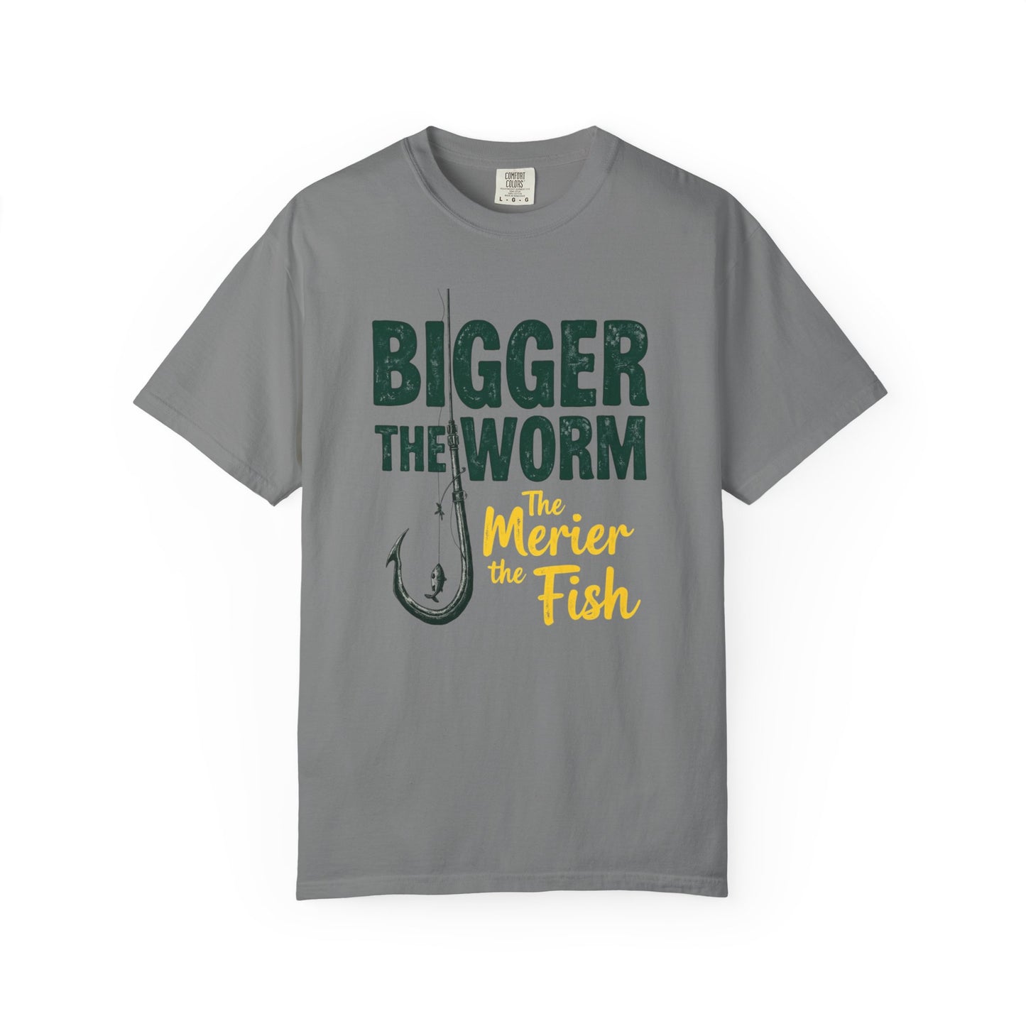 Big Worm Fishing Humor Unisex T-Shirt, Larger Than Life Tee, Gift for Anglers, Fun Outdoors Apparel, Dad's Fishing Day Shirt - Psychonaut Swag