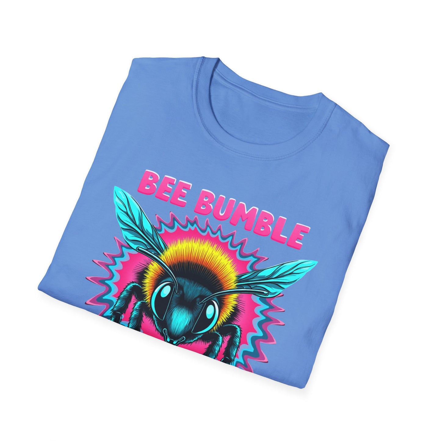 Bee Bumble T-Shirt, Retro Graphic Tee, Softstyle Unisex Shirt, Summer Fashion, Gift for Beekeepers, Eco-Friendly Tee - Psychonaut Swag