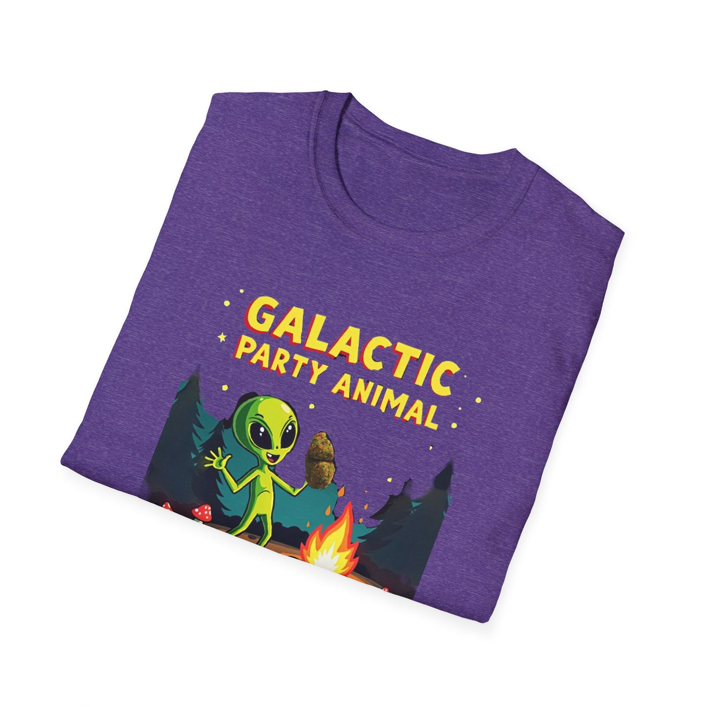 Galactic Party Animal T-Shirt - Unisex Softstyle Tee for Fun Gatherings - Psychonaut Swag