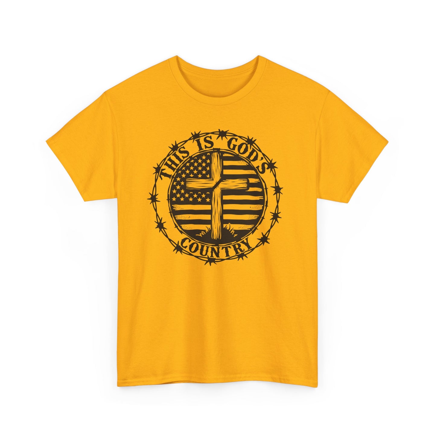 God’s Country, Unisex Heavy Cotton Tee - 'This is God's Country' Graphic Tee - Psychonaut Swag