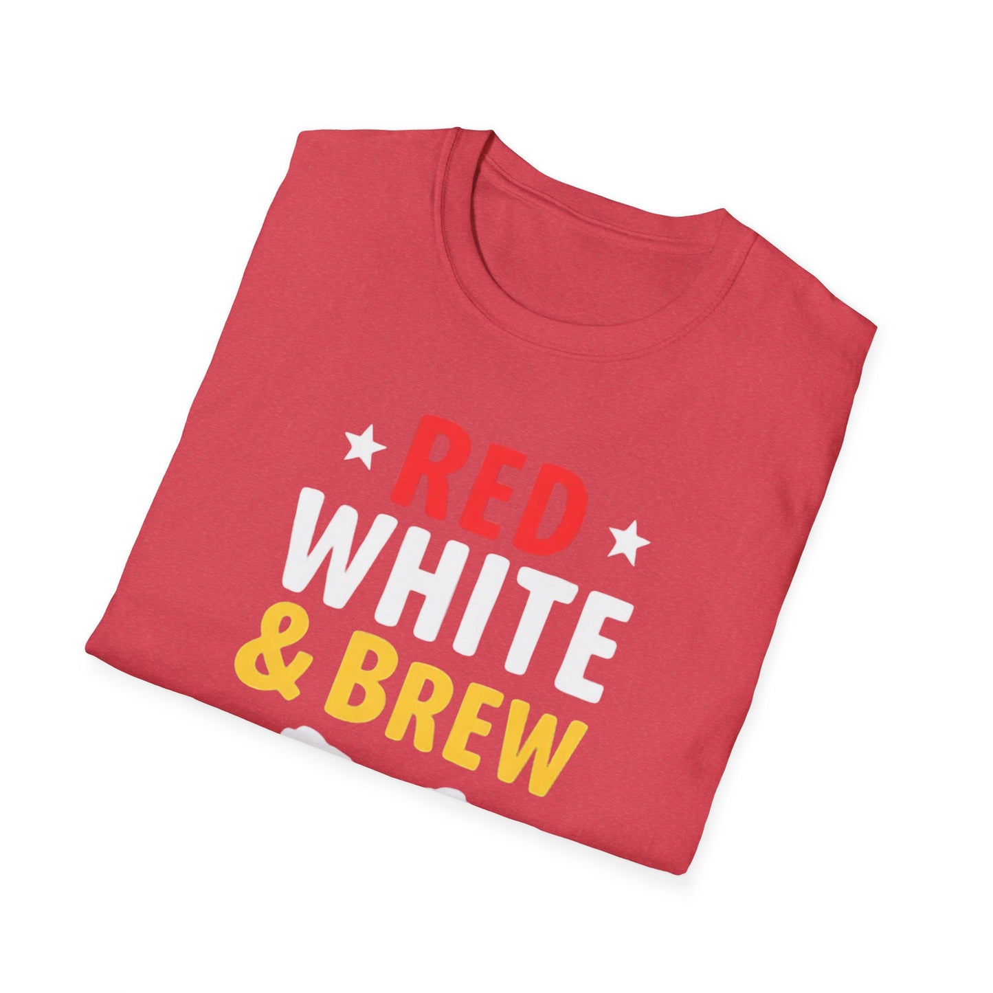 Red White & Brew Shirt, Gift for Dad, Fourth of July Apparel, BBQ Party Wear - Psychonaut Swag
