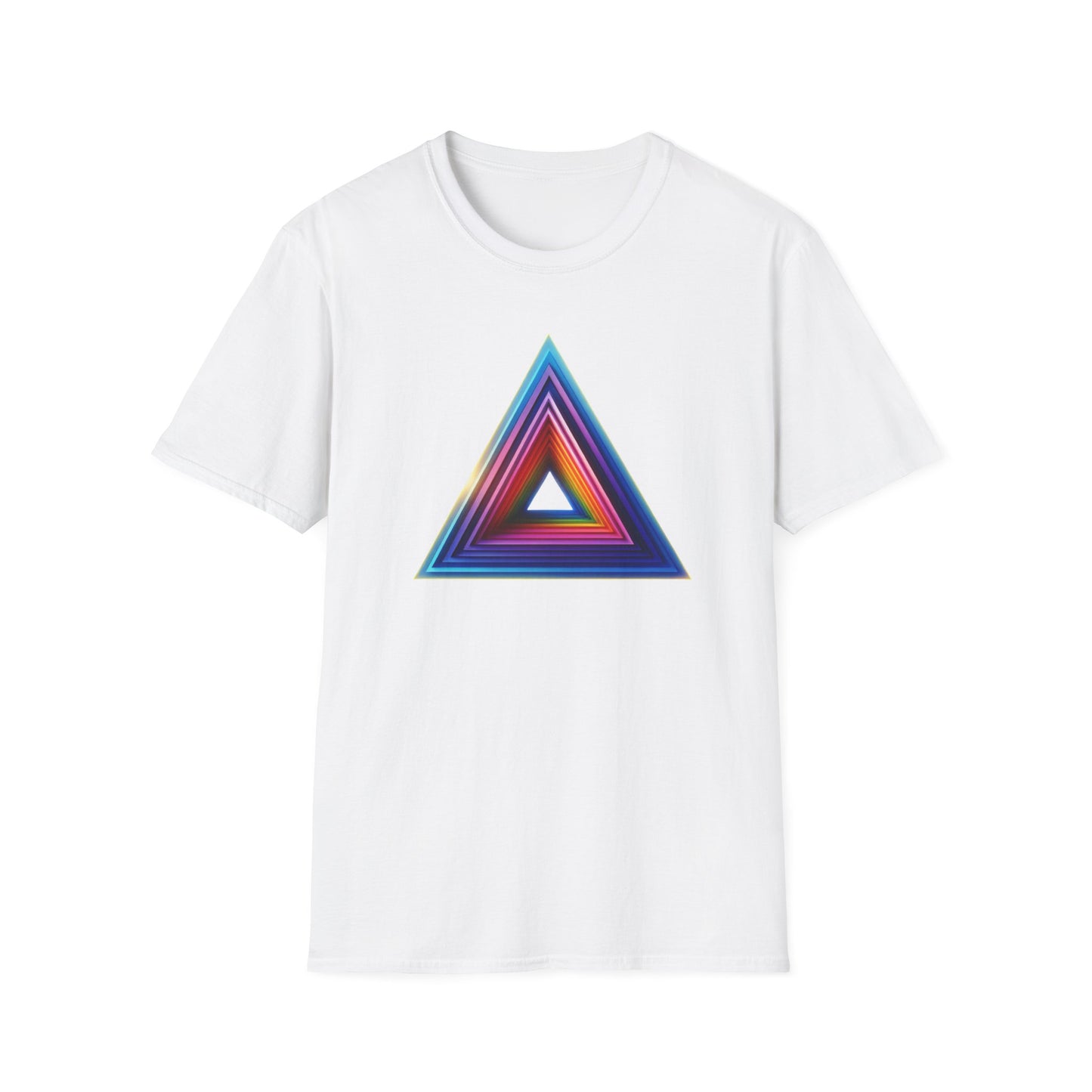 Triangle Rainbow, Unisex Softstyle T-Shirt - Psychonaut Swag