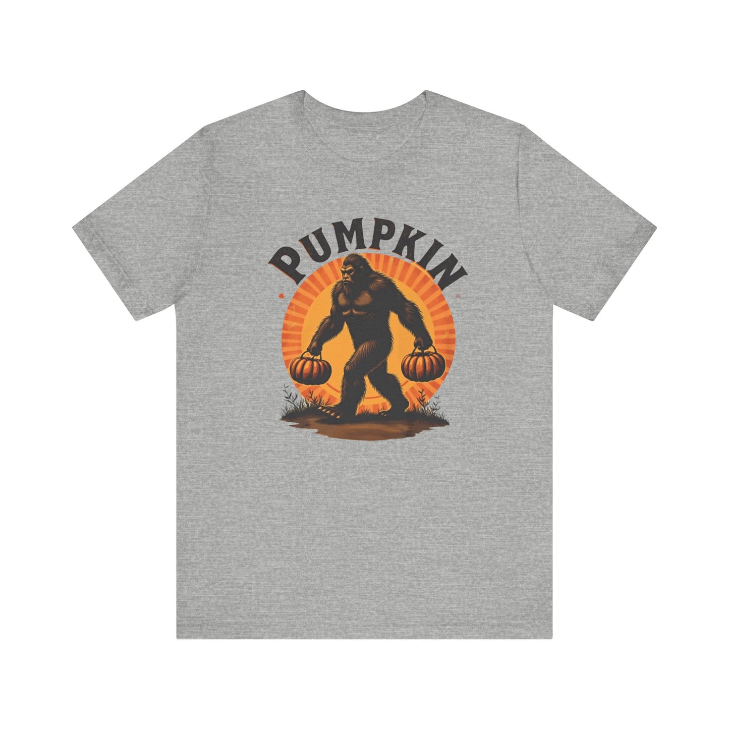 Pumpkin Bigfoot T-Shirt – Unisex Harvest Tee for Fall, Halloween, Autumn Celebrations, Gift for Nature Lovers, Casual Wear