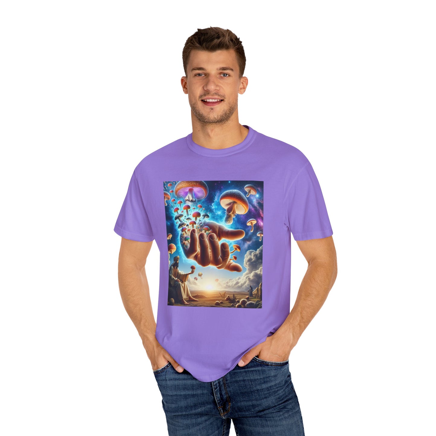 Mushrooms Gifted, Unisex Garment-Dyed T-shirt - Psychonaut Swag