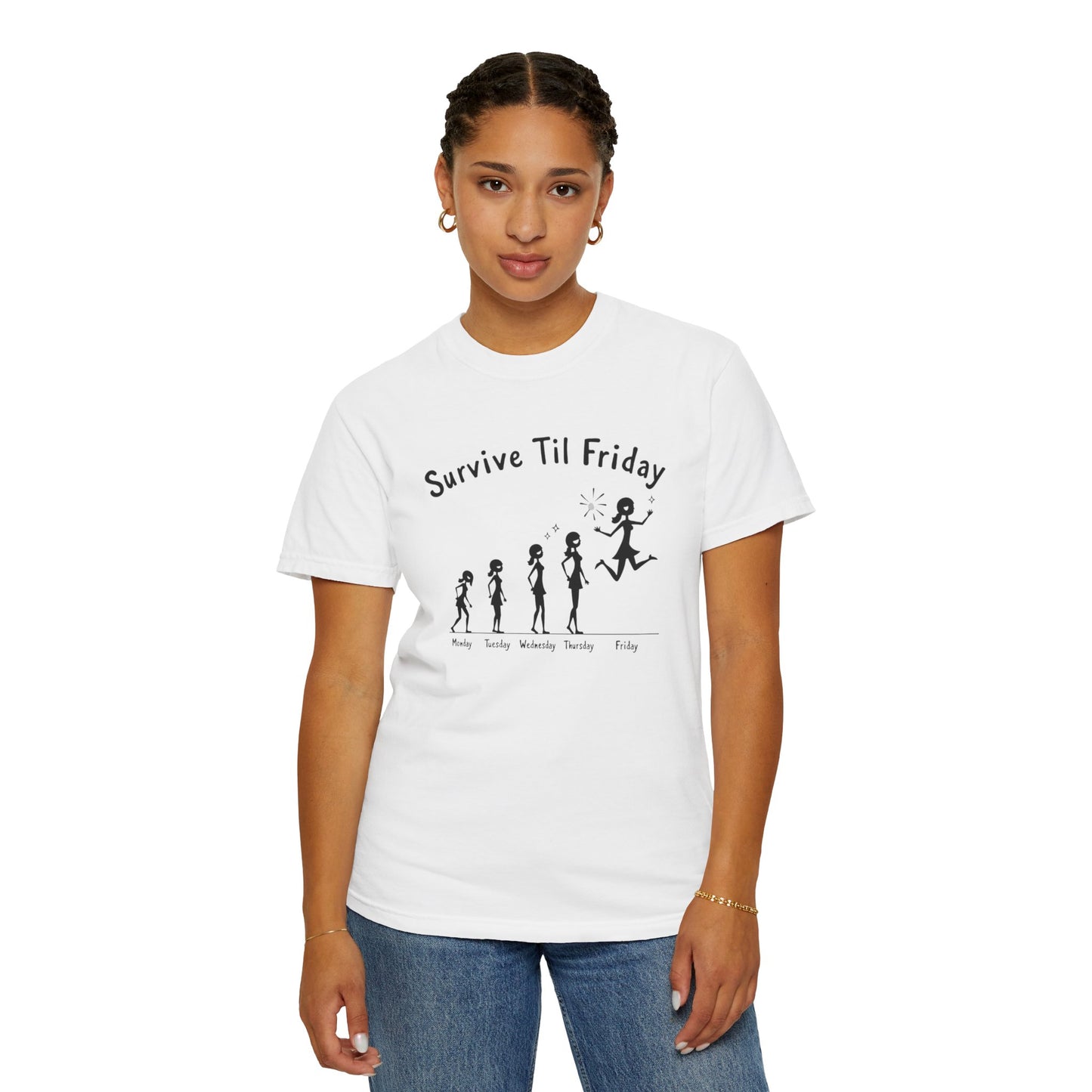 Survive Til Friday Unisex T-shirt, Funny Graphic Tee, Weekend Vibes Shirt, Casual Everyday Wear, Gift for Friends