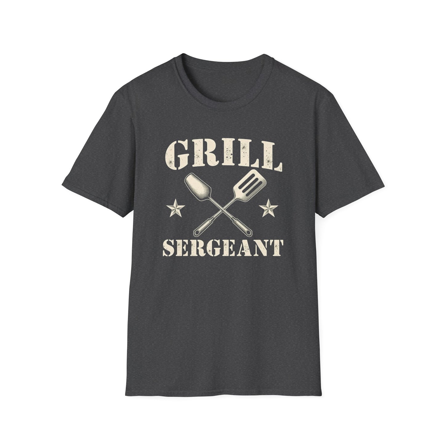 Grill Sergeant T-Shirt, Unisex Softstyle Tee, BBQ Gift, Father's Day Shirt, Grilling Apparel - Psychonaut Swag