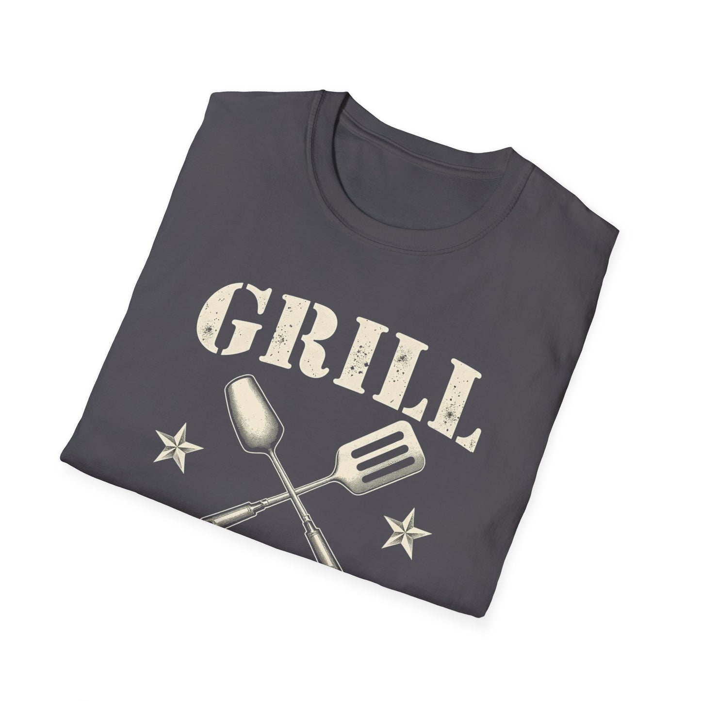 Grill Sergeant T-Shirt, Unisex Softstyle Tee, BBQ Gift, Father's Day Shirt, Grilling Apparel - Psychonaut Swag