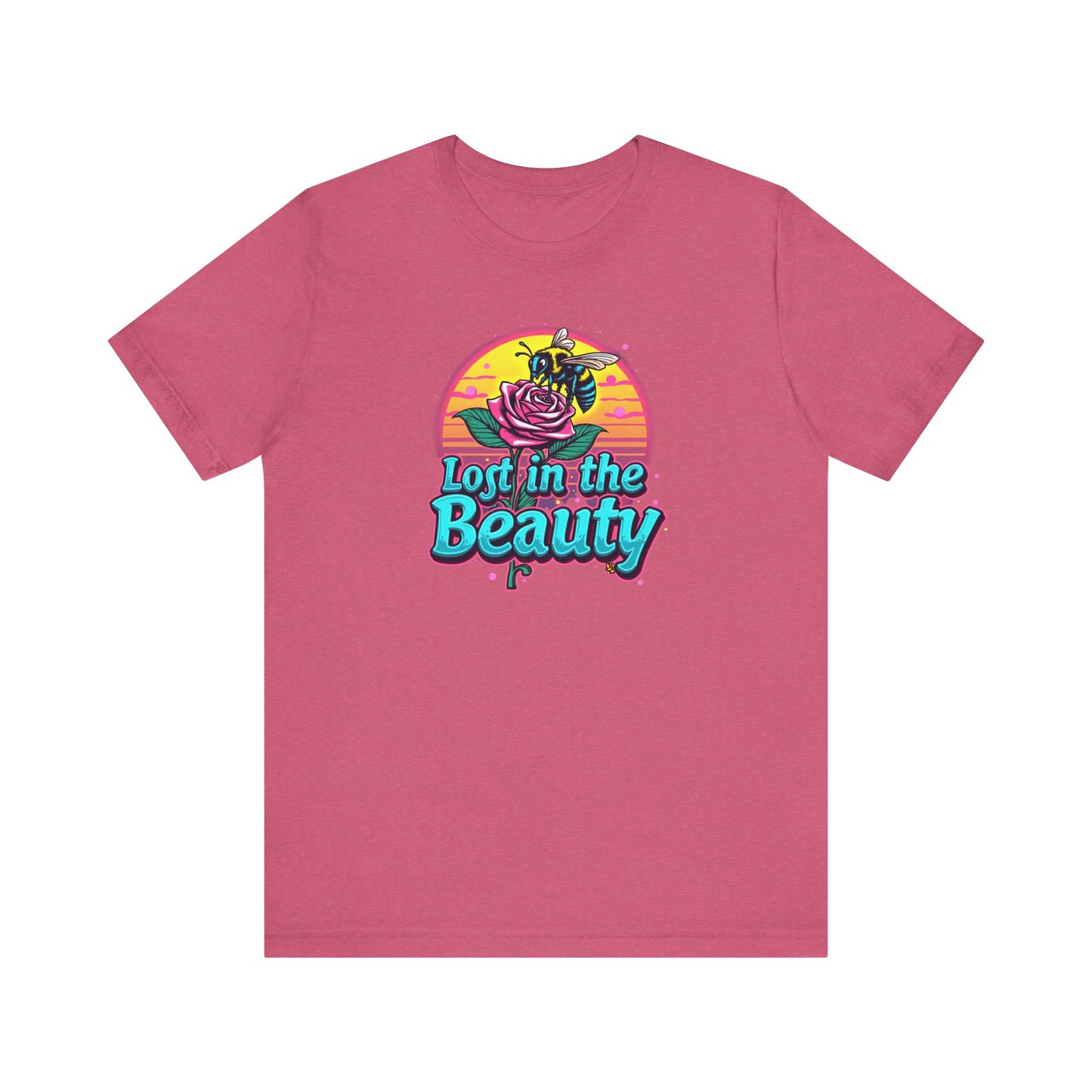 Lost in the Beauty Unisex Tee - Floral Graphic Short Sleeve Shirt - Psychonaut Swag