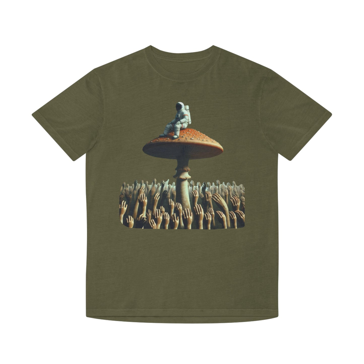 Astronaut on Mushroom, T-Shirt Psychedelic Explorer Unisex Faded Shirt - Psychonaut Swag