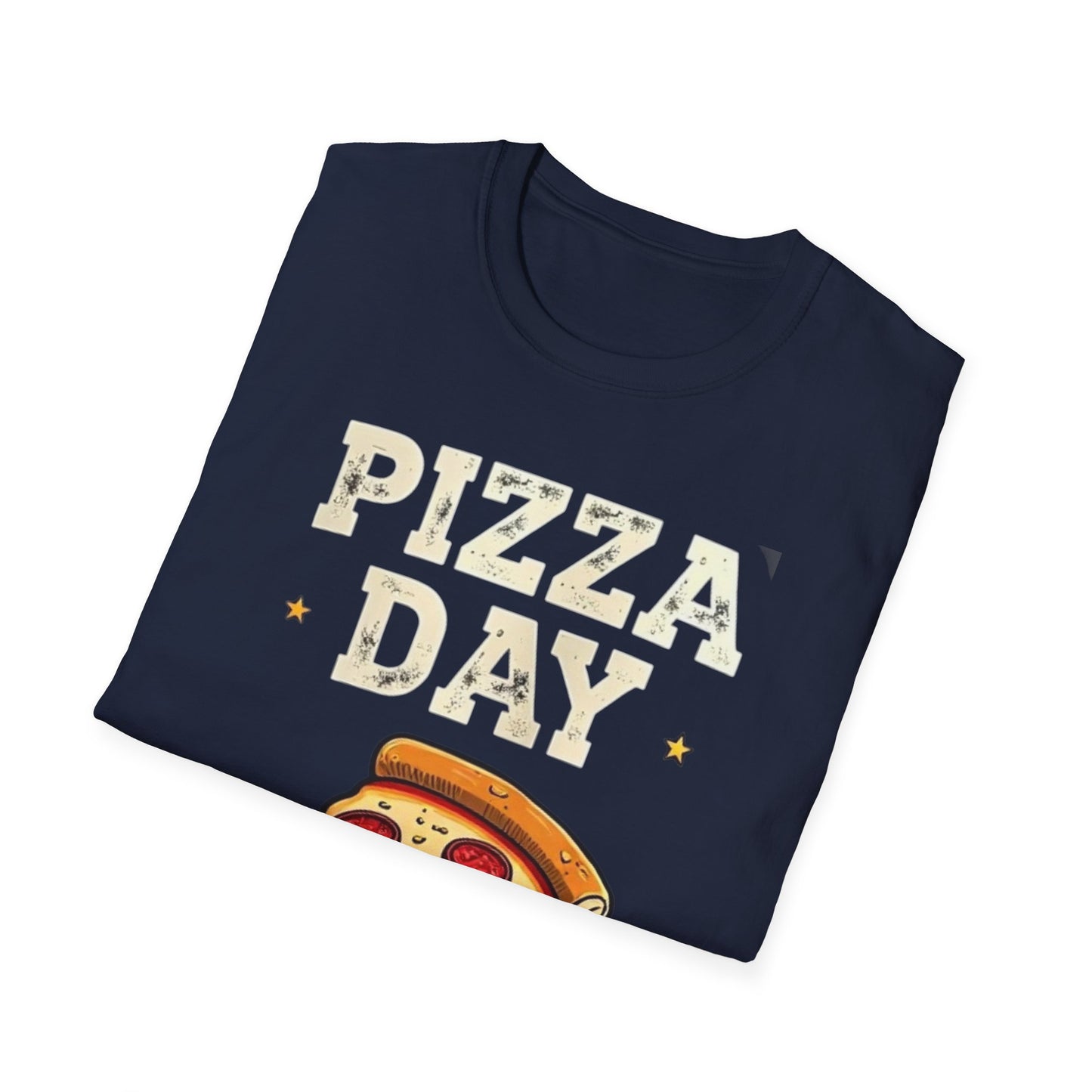 Pizza Day Unisex Softstyle T-Shirt | Fun Foodie Shirt for Pizza Lovers, Casual Wear, Gift for Food Enthusiasts, Celebration Apparel