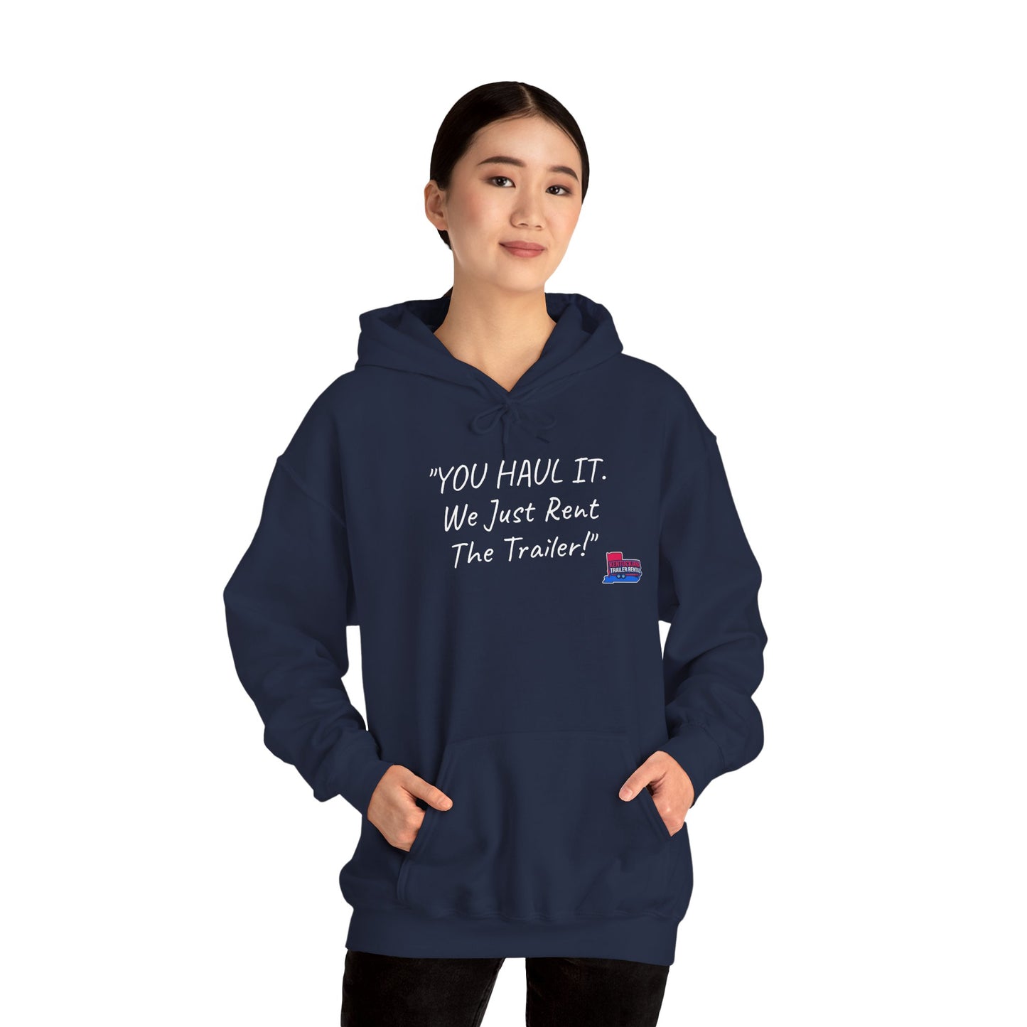 Kentuckiana Small biz swag, Trailer Rental Hoodie for Road Trips, Gifts for Adventure Lovers, Unique Hoodie for Renters, Travel Gear, Funny Sweatshirt