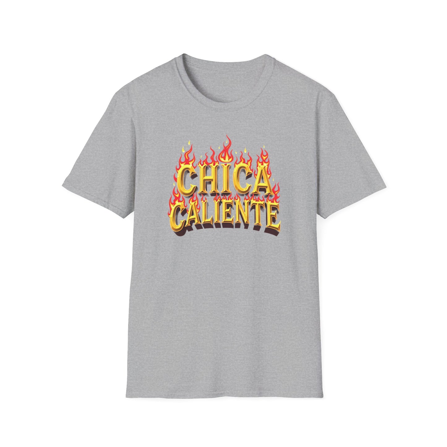 Hot Chick, Flame T-Shirt, Trendy Graphic Tee, Chica Caliente Shirt, Gift for Her, Summer Fashion, Casual Style - Psychonaut Swag