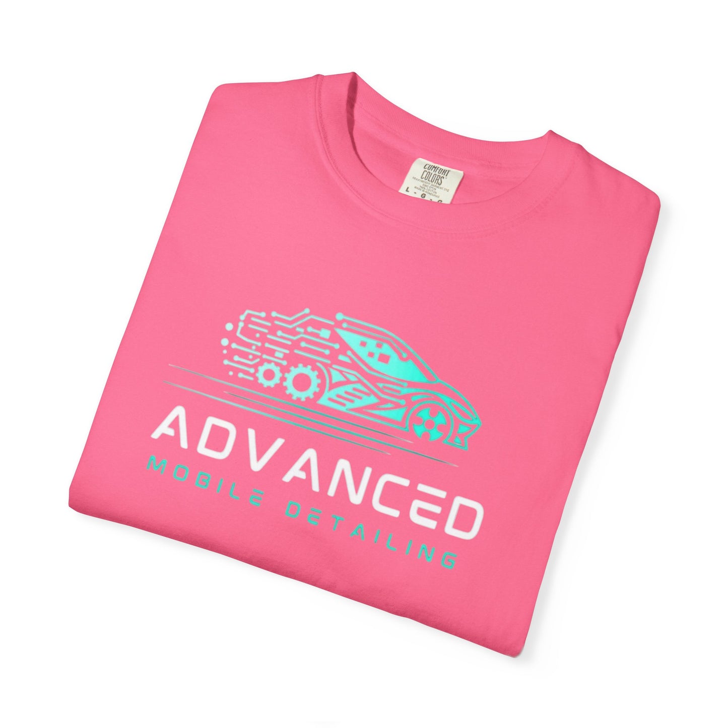 Advanced Mobile, Garment Dyed, T-Shirt, Unisex Graphic Tee, Casual Streetwear, Perfect Gift for Car Lovers, Vintage Style Merch, Everyday Wear