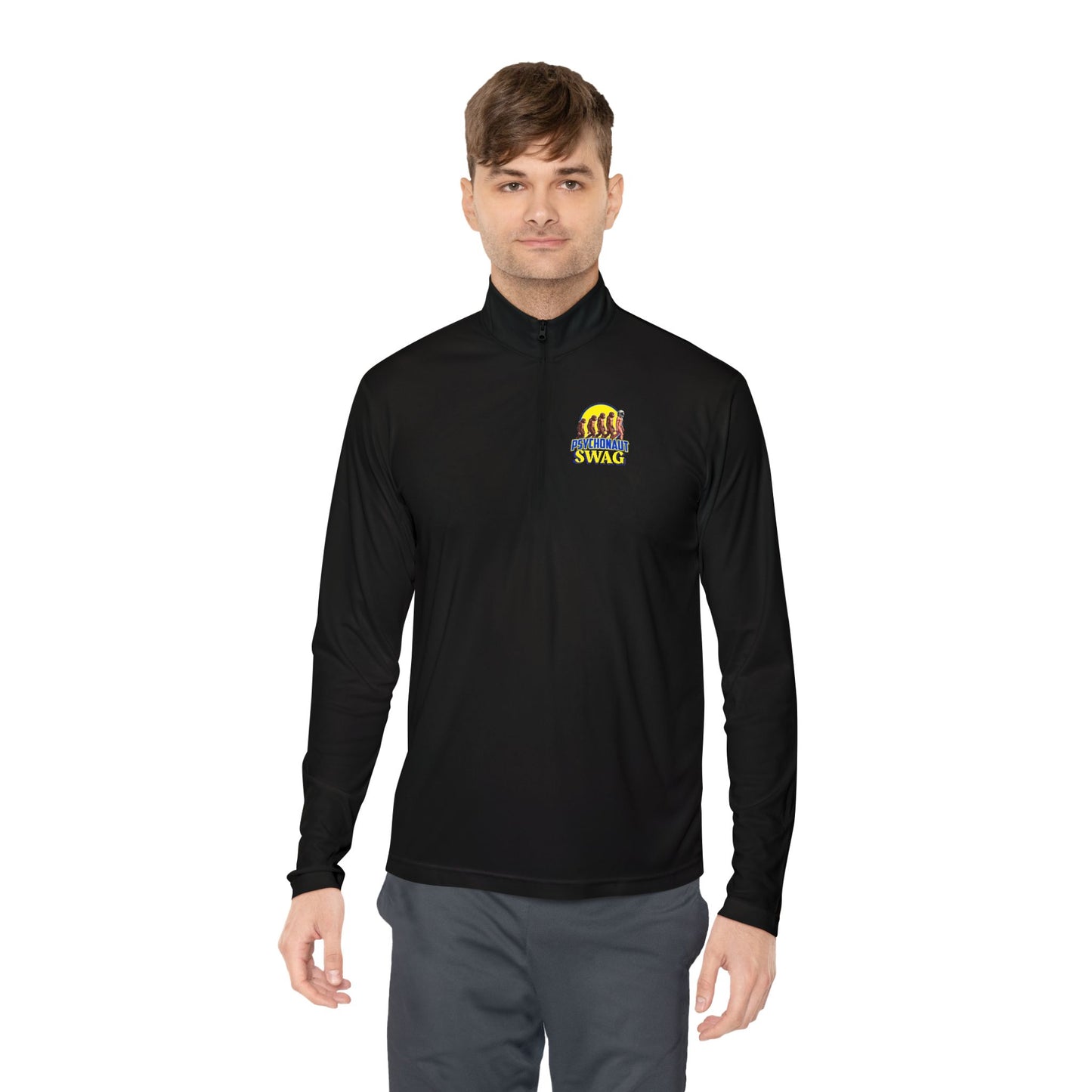 Psychonaut swag, small biz, Unisex Quarter-Zip Pullover with Vibrant Design, Cozy Layer, Ideal for Outdoor Activities, Gift for Him/Her, Perfect for Fall