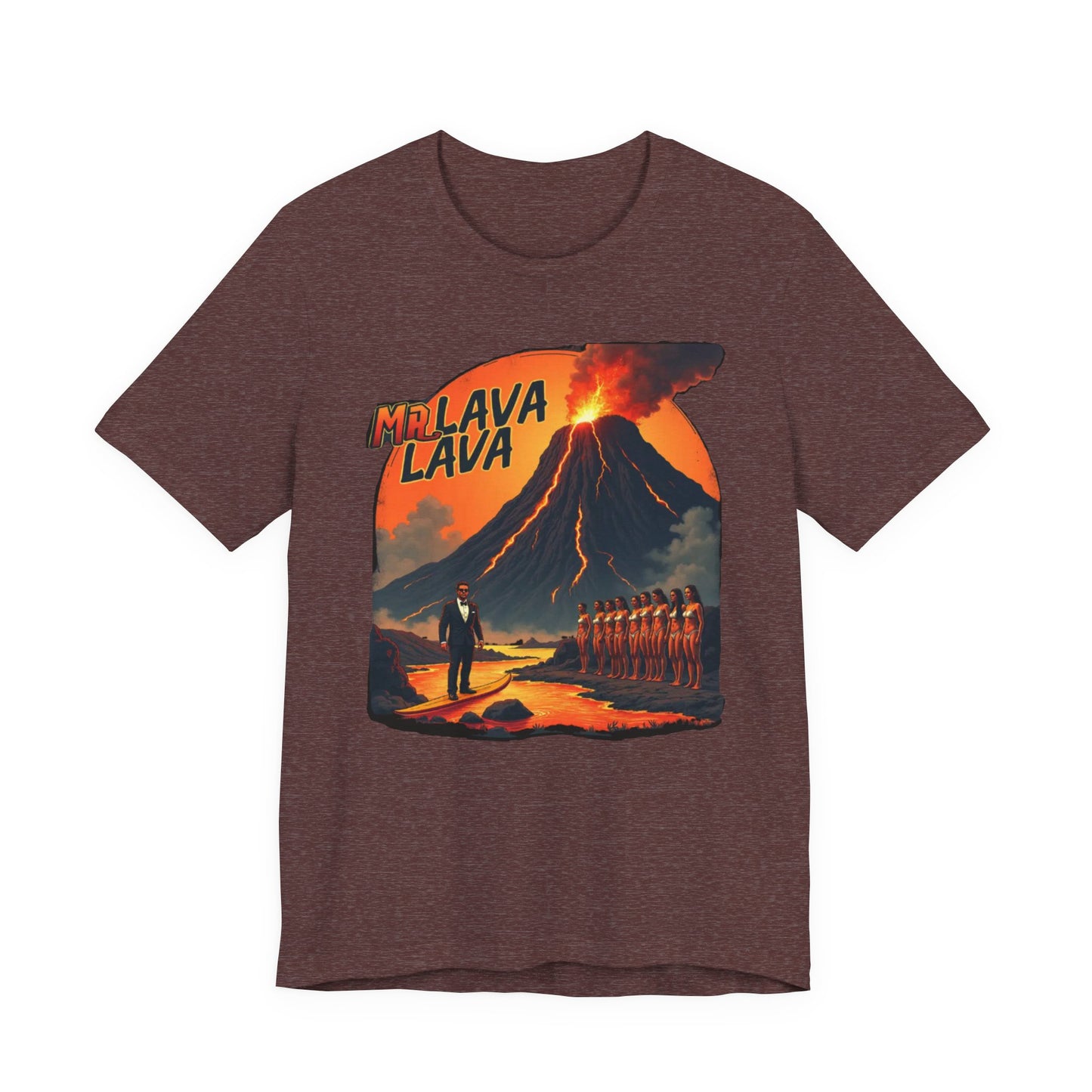 Mr. Lava Lava Tee, Unisex Graphic Shirt, Cool Retro T-Shirt, Perfect for Summer, Volcano Art, Gift for Geology Lovers