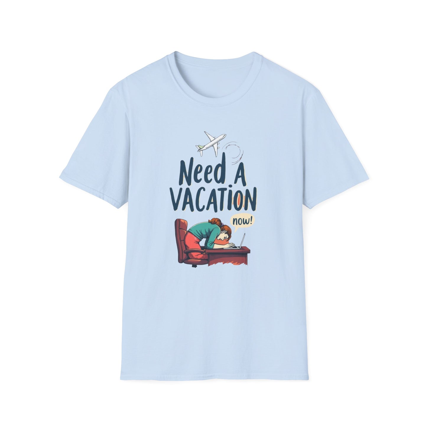 Need a Vacation Unisex Softstyle T-Shirt, Travel Shirt, Vacation Tee, Funny Gift, Holiday Apparel, Relaxation Vibes - Psychonaut Swag