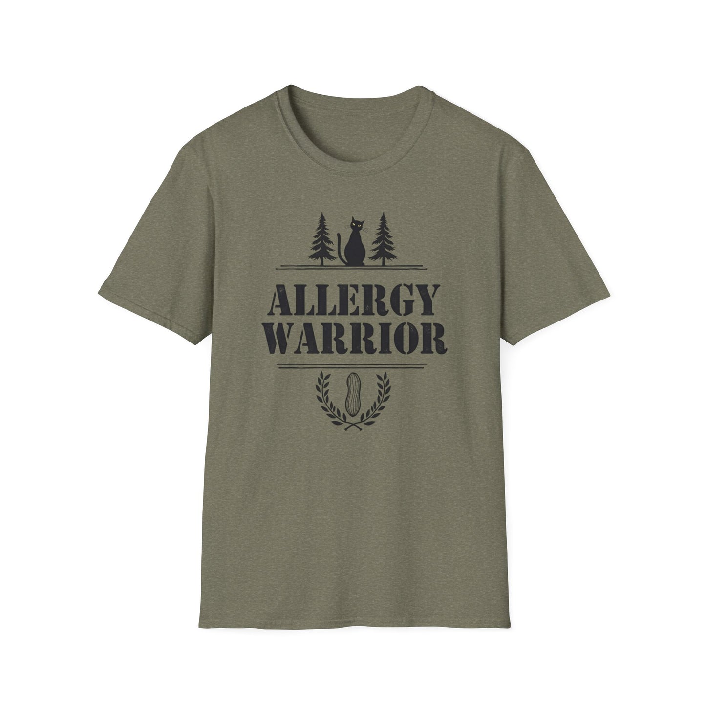 Allergy Warrior Unisex T-Shirt | Softstyle Cotton Tee for Allergy Awareness, Casual Wear, Gifts, Nature Lovers, Outdoor Fun - Psychonaut Swag
