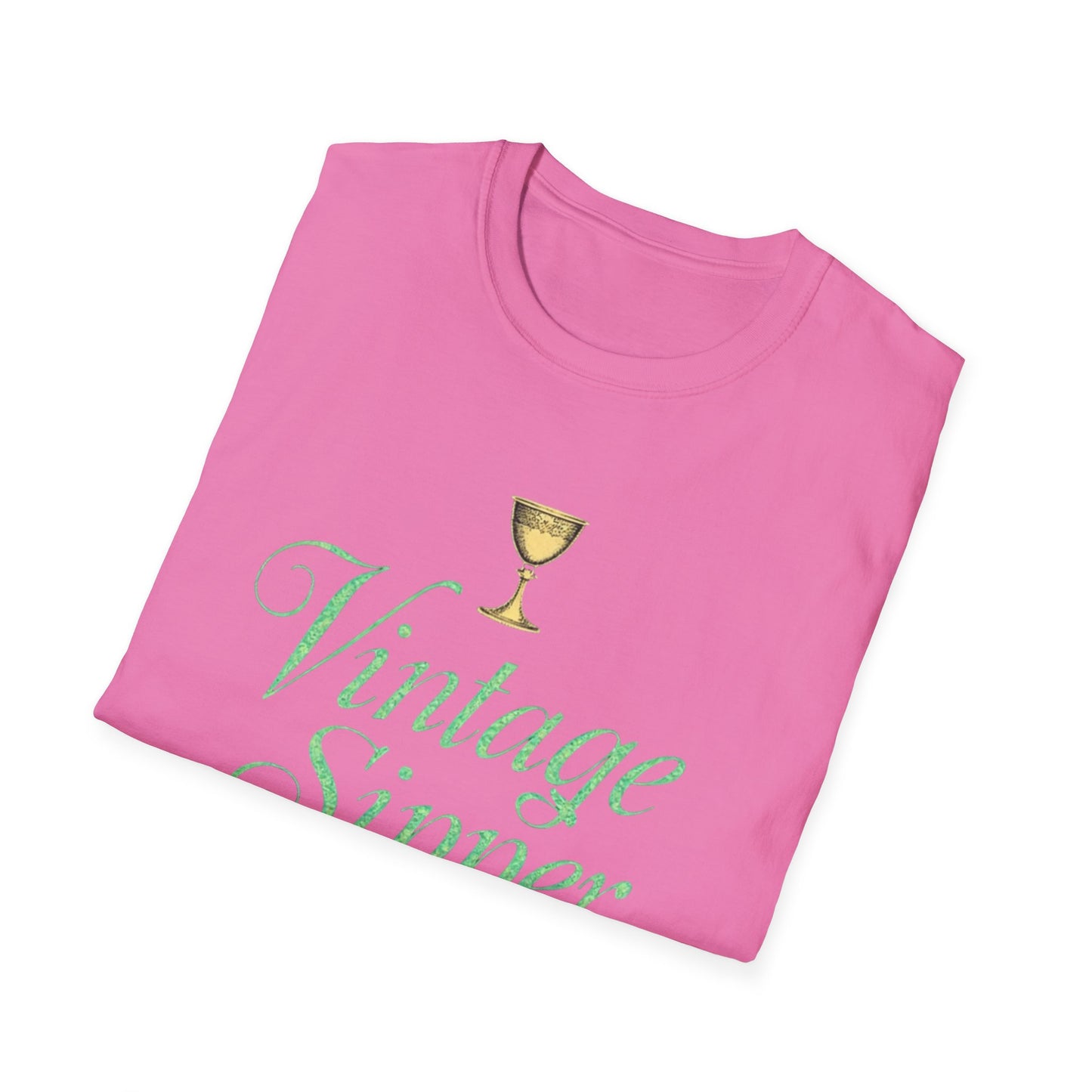 Vintage Sipper Unisex Softstyle T-Shirt, Casual Wear, Gift for Wine Lovers, Bar Night, Vintage Inspired Apparel