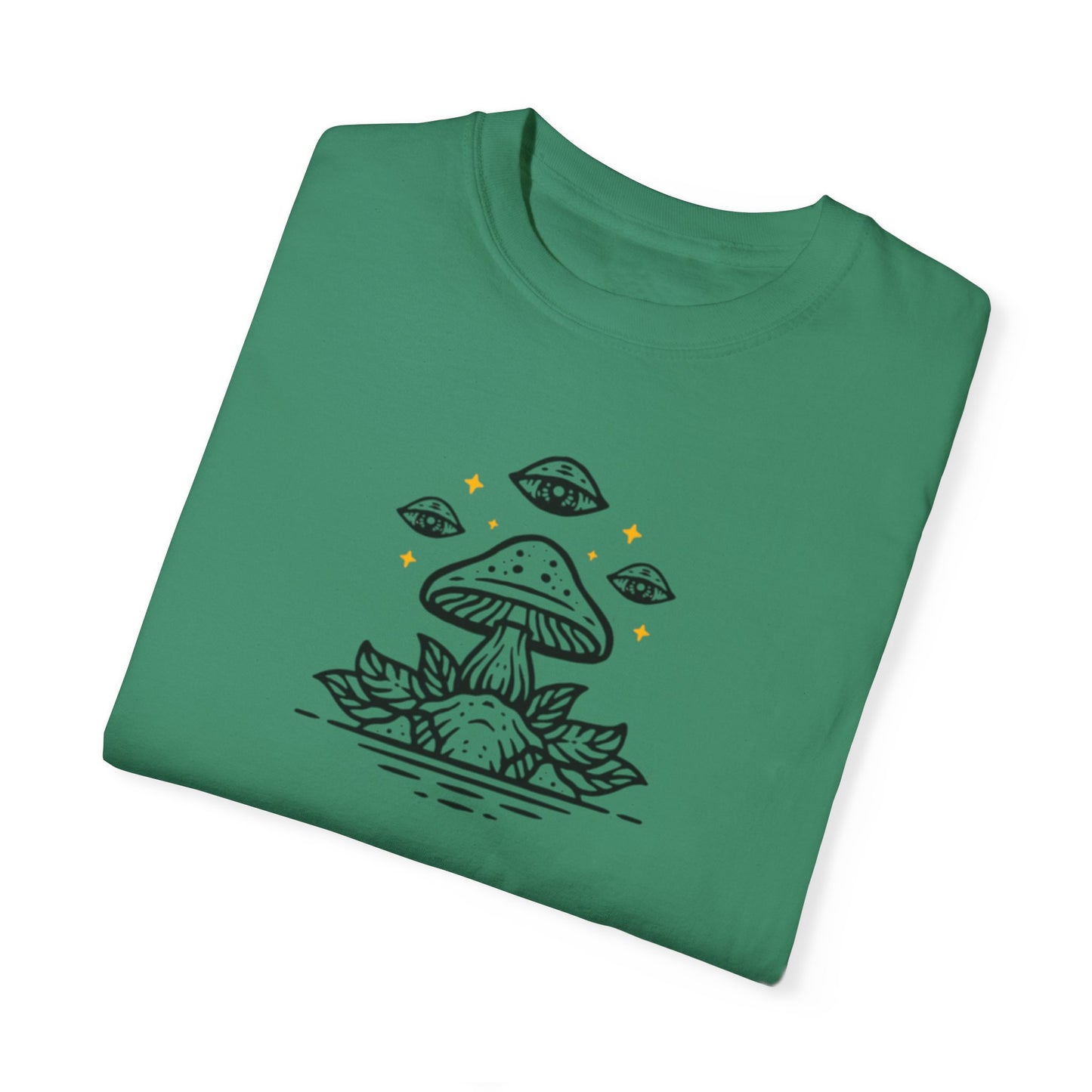Mushroom pattern,Unisex Garment-Dyed T-shirt - Psychonaut Swag