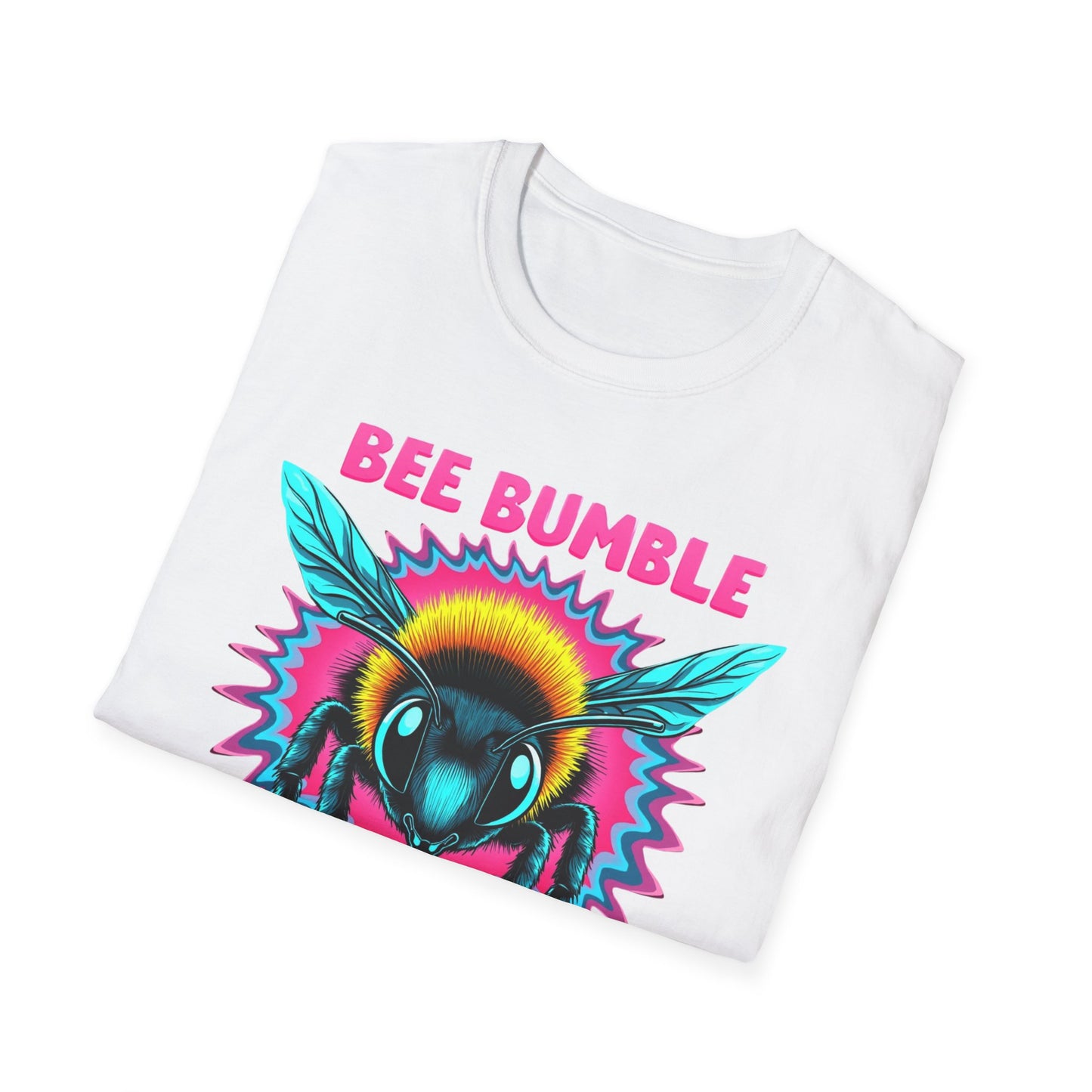 Bee Bumble T-Shirt, Retro Graphic Tee, Softstyle Unisex Shirt, Summer Fashion, Gift for Beekeepers, Eco-Friendly Tee - Psychonaut Swag