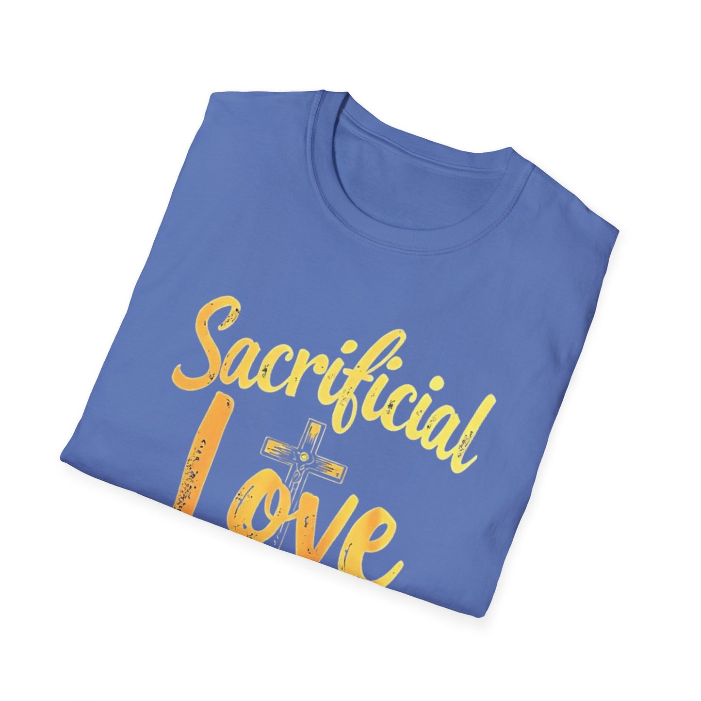 Sacrificial Love Unisex Softstyle T-Shirt - Faith-Inspired Casual Wear - Psychonaut Swag