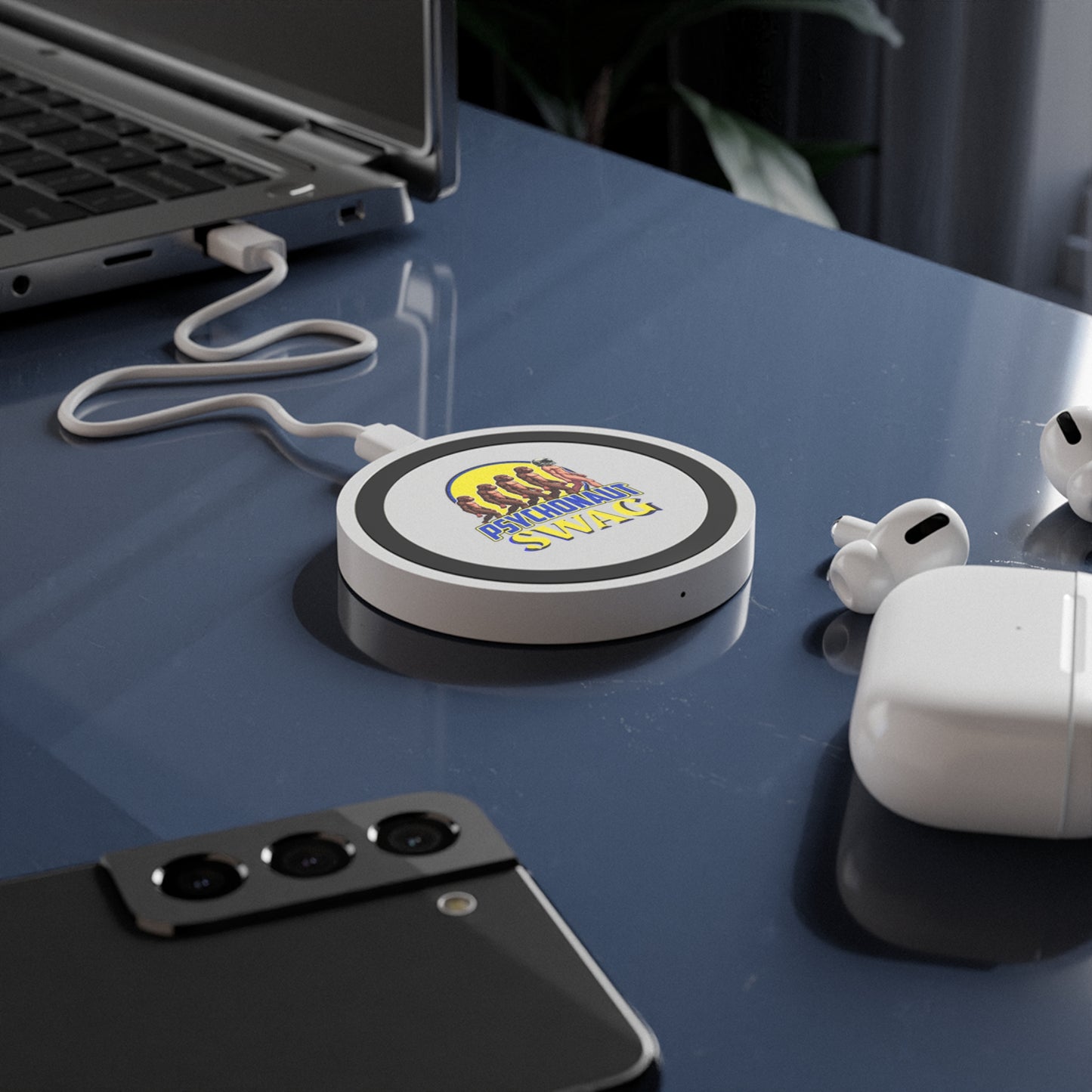 Psychonaut Swag small biz, Wireless Charging Pad, Fun Charging Station, Gamer Gift, Home Office Decor, Tech Accessory, Eco-Friendly Charging