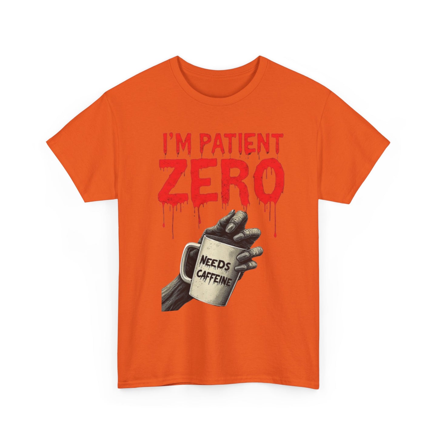 Patient Zero Unisex Heavy Cotton Tee, Horror T-Shirt, Halloween Apparel, Unique Graphic Tee, Casual Wear, Gift for Fans
