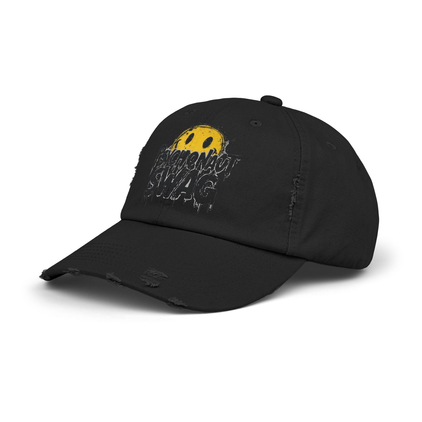Psycho Unisex Distressed Cap, Cool Casual Hat, Streetwear Accessory, Gift for Trendsetters, Festival Gear, Summer Vibes - Psychonaut Swag
