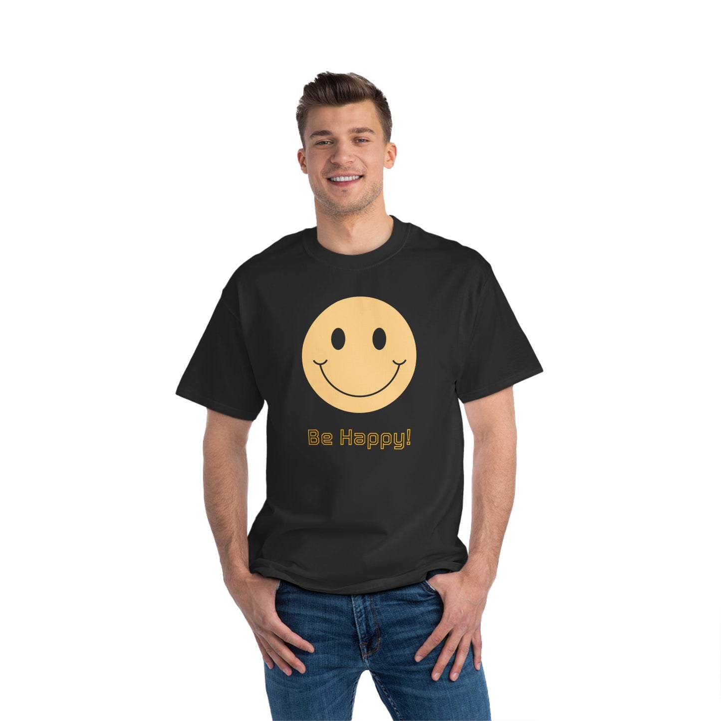 Be Happy, Beefy-T® Short-Sleeve T-Shirt - Psychonaut Swag