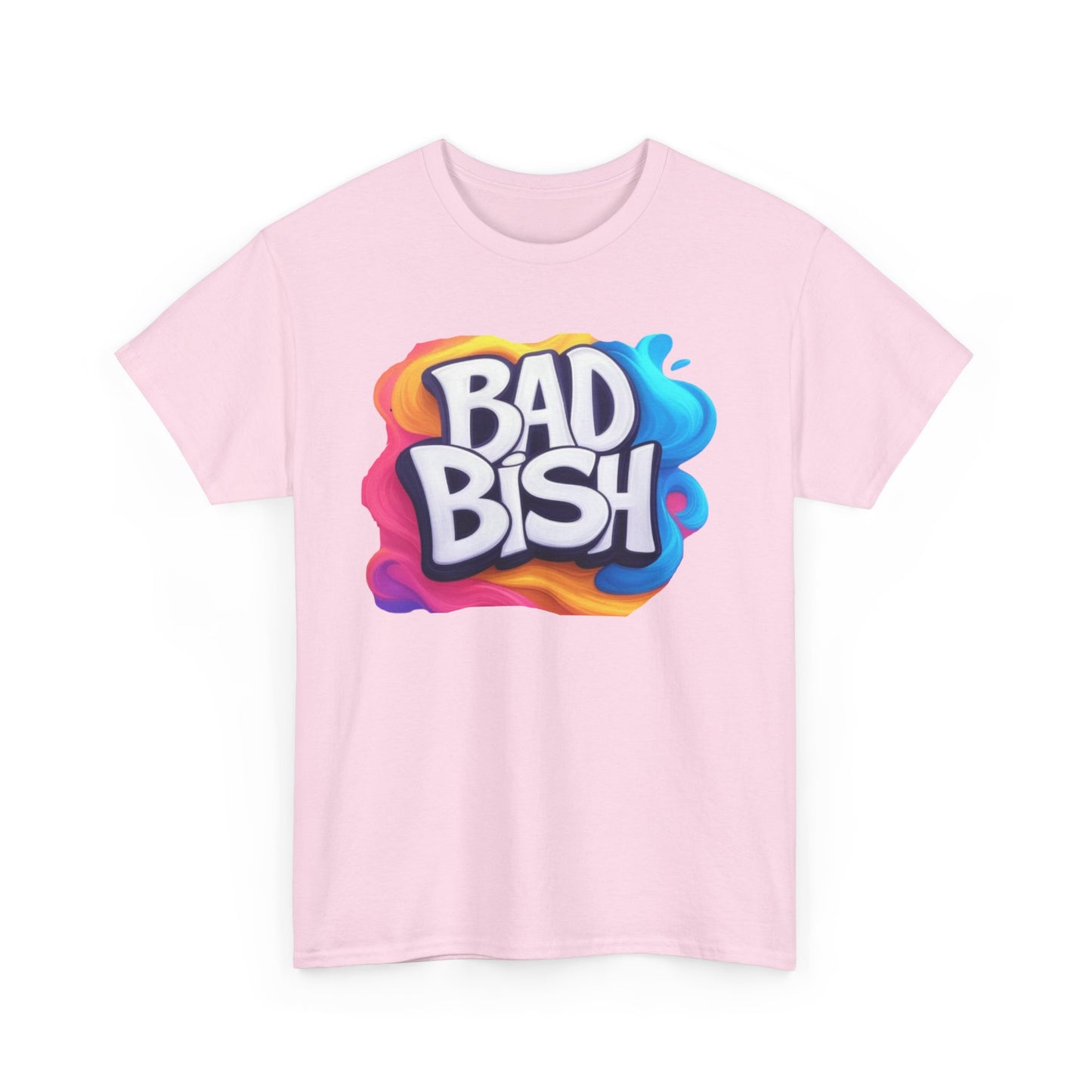 Colorful 'Bad Bish' Unisex Heavy Cotton Tee - Fun and Edgy T-Shirt for Confident Style - Psychonaut Swag