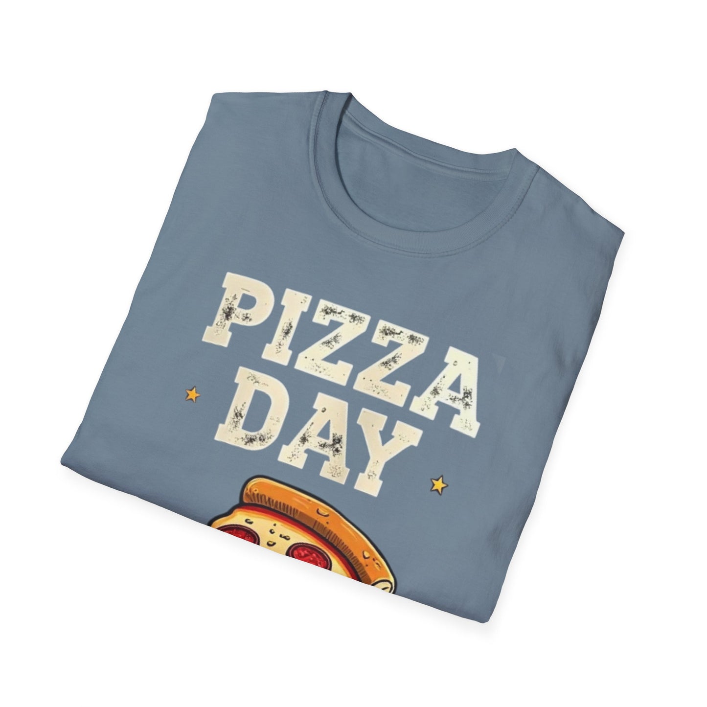 Pizza Day Unisex Softstyle T-Shirt | Fun Foodie Shirt for Pizza Lovers, Casual Wear, Gift for Food Enthusiasts, Celebration Apparel