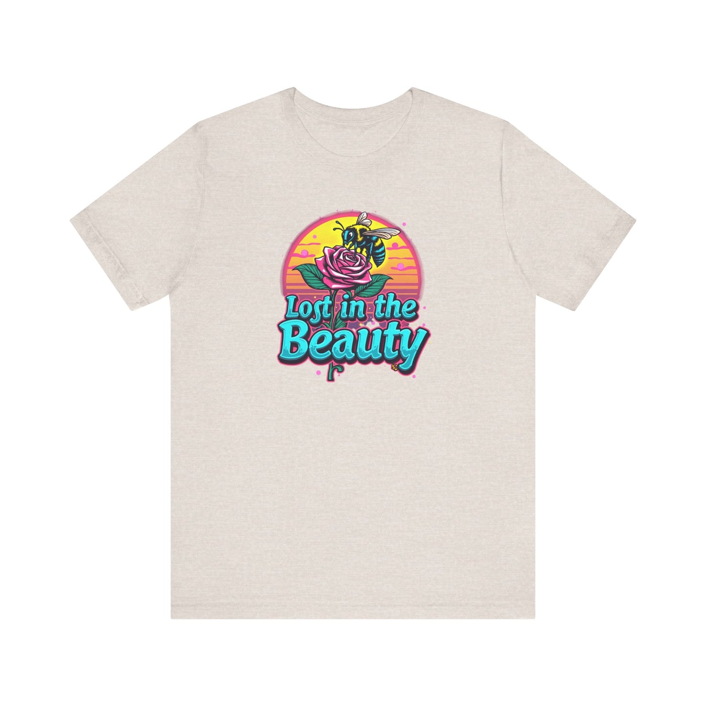 Lost in the Beauty Unisex Tee - Floral Graphic Short Sleeve Shirt - Psychonaut Swag