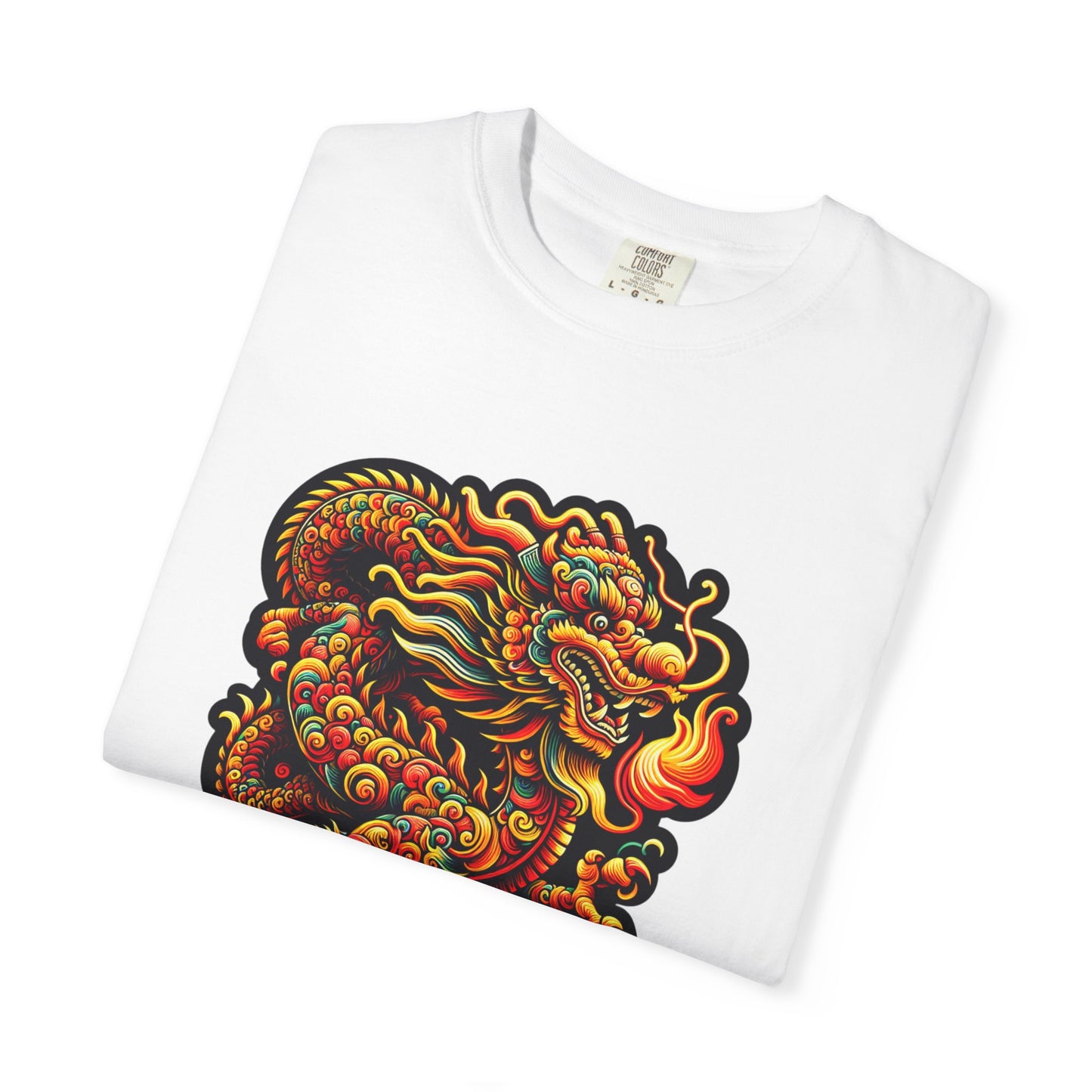 Dragon, Unisex Dragon Graphic T-Shirt - Colorful Garment-Dyed Tee - Psychonaut Swag