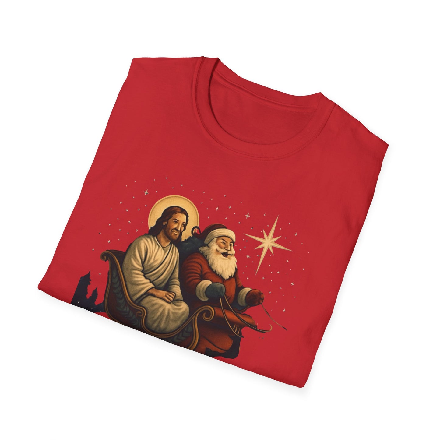 Jesus Is the Reason Of the Season T-Shirt — Vintage Nativity & Santa Christmas Tee