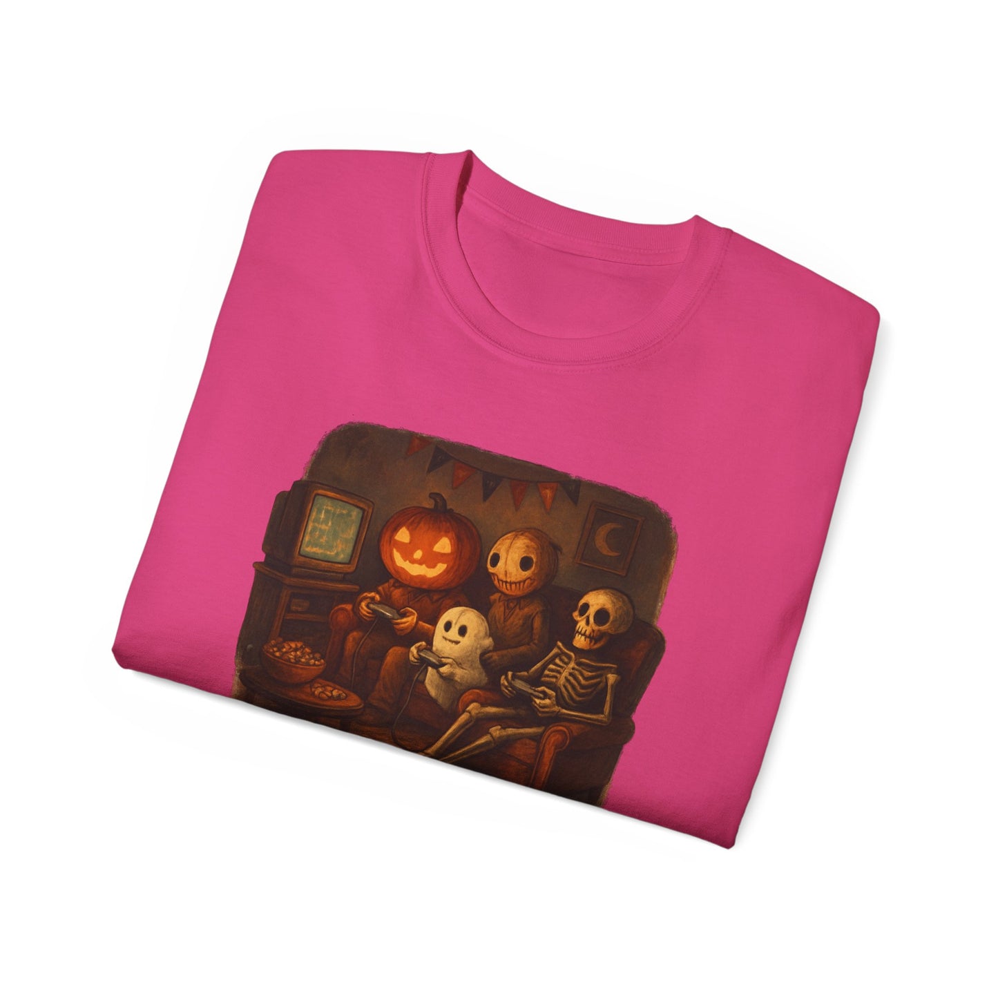 Game Night Tee, Halloween Shirt, Unisex Cotton T-Shirt, Spooky Fun Apparel, Perfect for Gathering and Celebrations