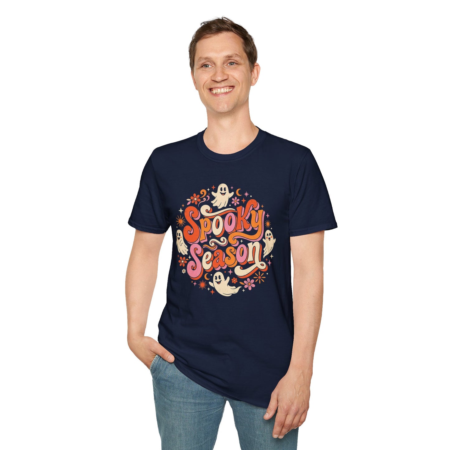 Spooky Season T-Shirt — Retro Ghost Halloween Tee