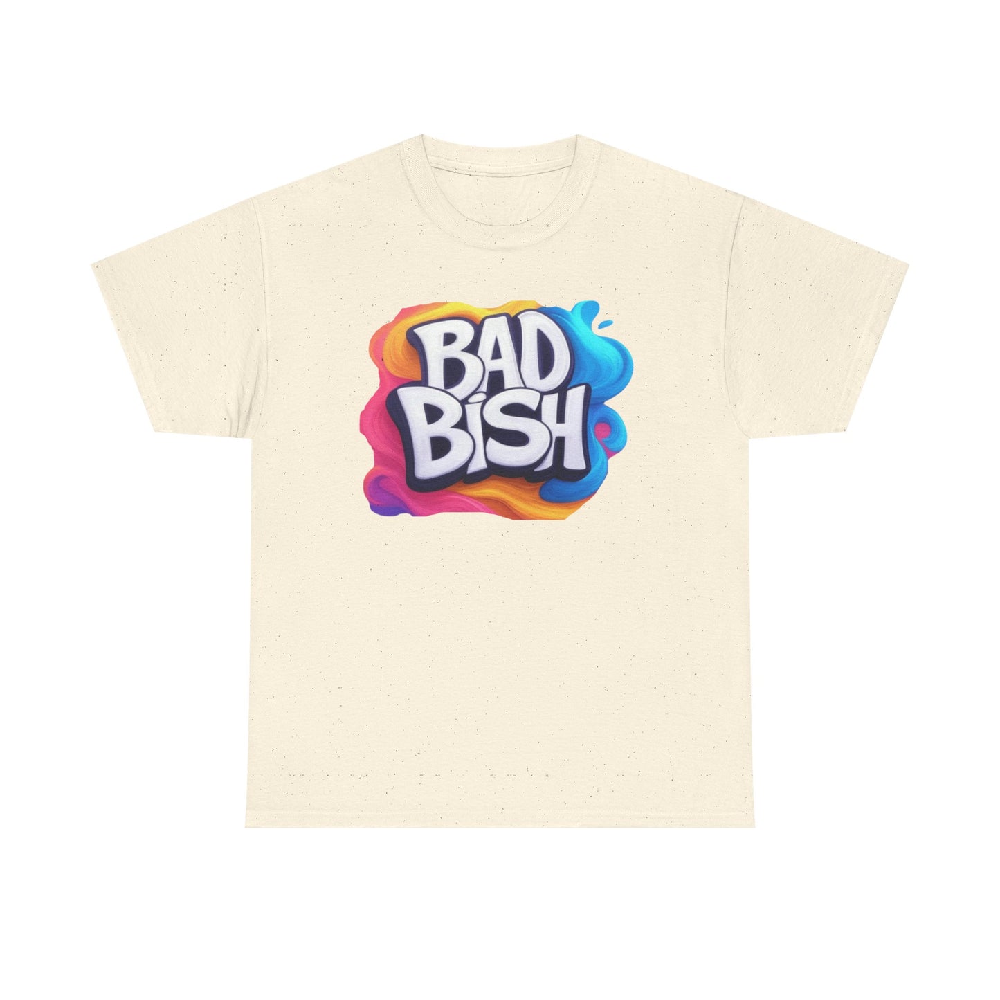 Colorful 'Bad Bish' Unisex Heavy Cotton Tee - Fun and Edgy T-Shirt for Confident Style - Psychonaut Swag