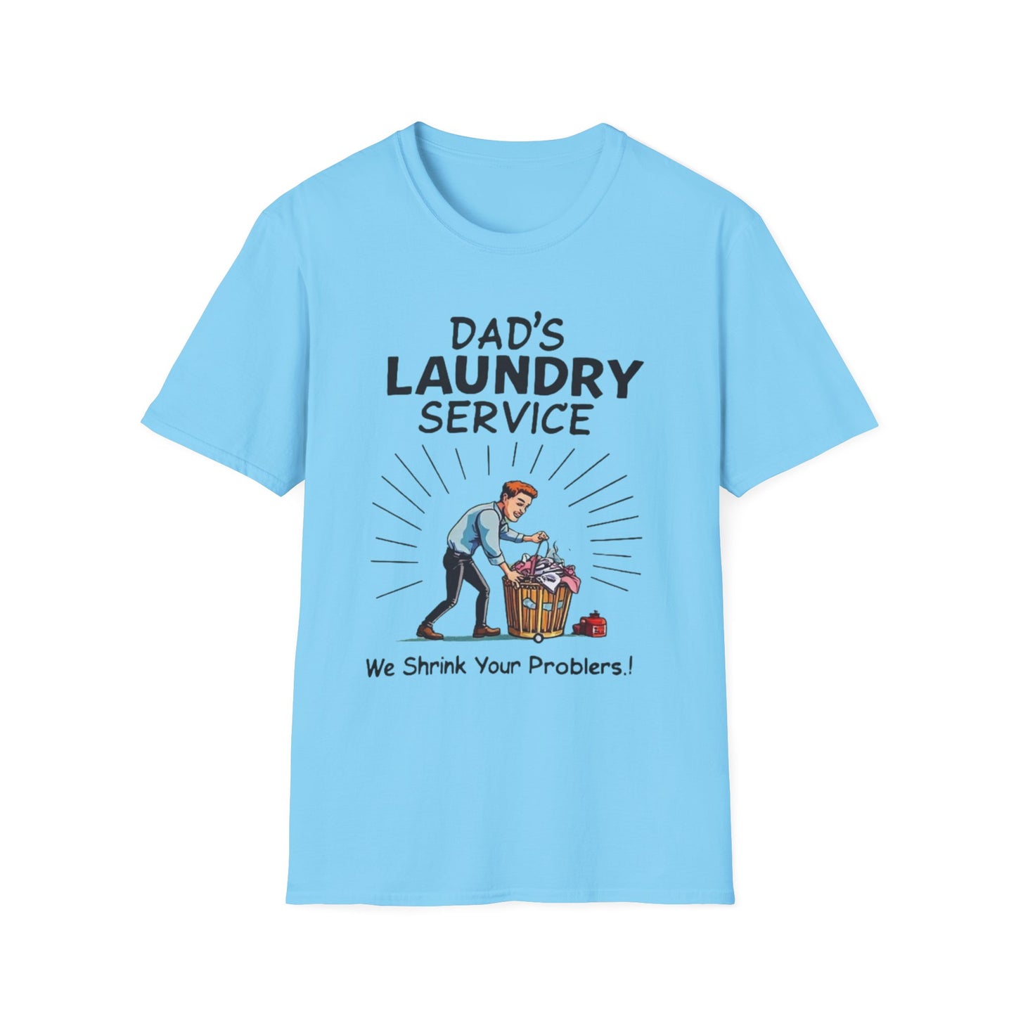 Dad's Laundry Service T-Shirt, Funny Gift for Dads, Unisex Humor Tee, Laundry Day Shirt, Father's Day Gift, Everyday Wear - Psychonaut Swag