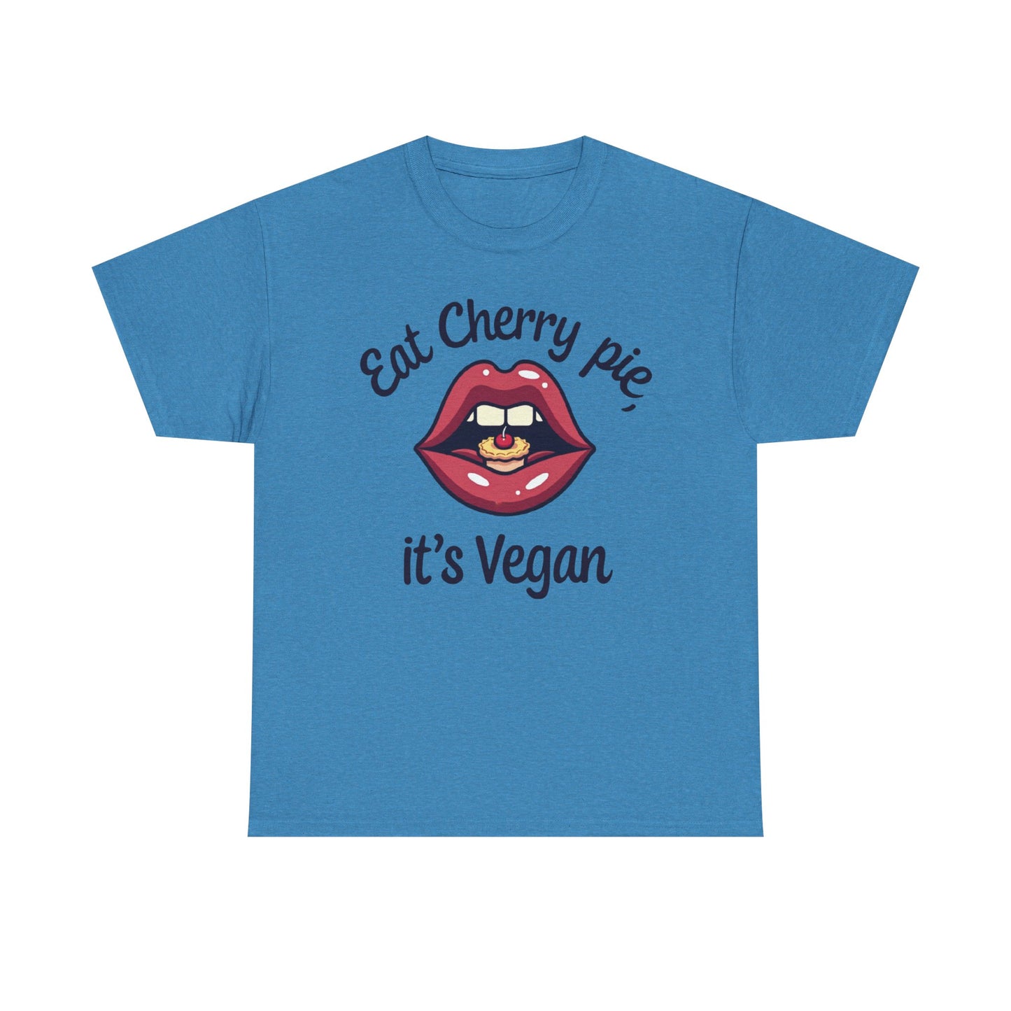 Vegan Cherry Pie Graphic Tee for Food Lovers - Psychonaut Swag