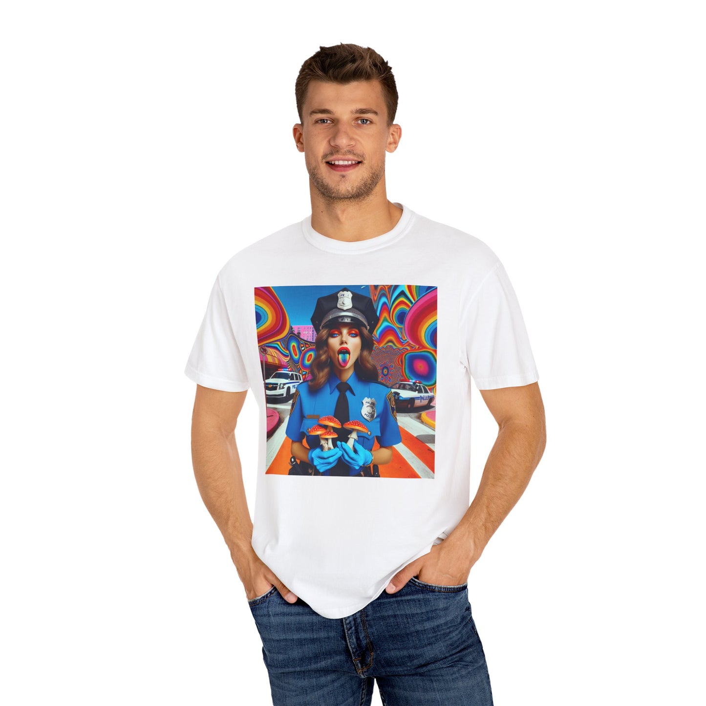 Holding, Unisex Garment-Dyed T-shirt - Psychonaut Swag