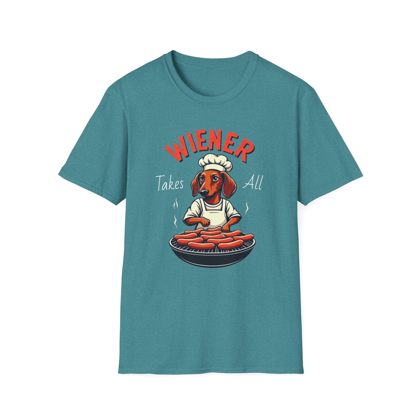 Wiener takes all, Dog Humor T-Shirt, Funny Pet Lover Gift, Cute Dog Tee, Unisex Funny Shirt, Dog Lover's Apparel - Psychonaut Swag