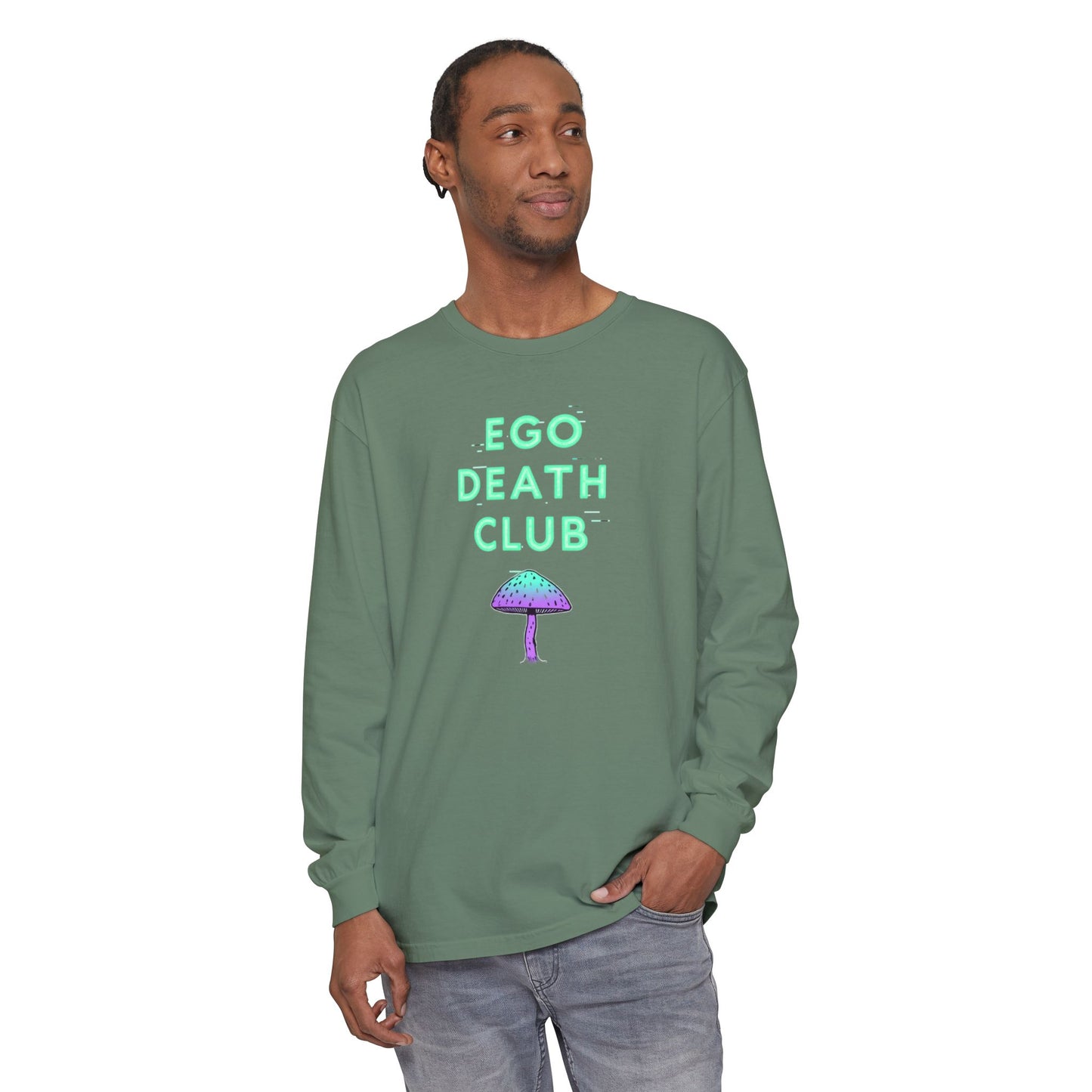 Ego Death Club Long Sleeve T-Shirt, Unisex Tee, Casual Wear, Gift for Friends, Trendy Fashion - Psychonaut Swag