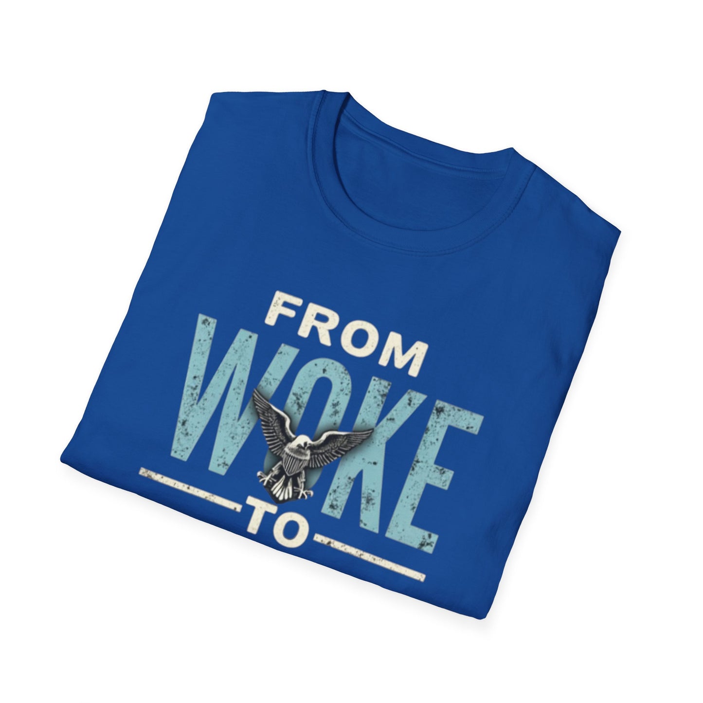 Woke to Right, Graphic Tee - From Woke to Right, Casual Wear, Gift for Friends, Statement T-Shirt, Everyday Fashion, Political Humor - Psychonaut Swag