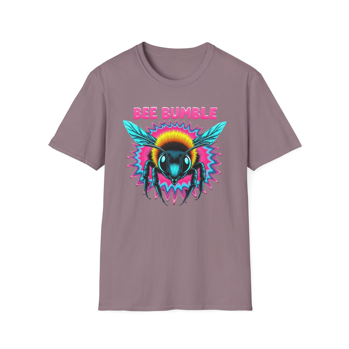 Bee Bumble T-Shirt, Retro Graphic Tee, Softstyle Unisex Shirt, Summer Fashion, Gift for Beekeepers, Eco-Friendly Tee - Psychonaut Swag