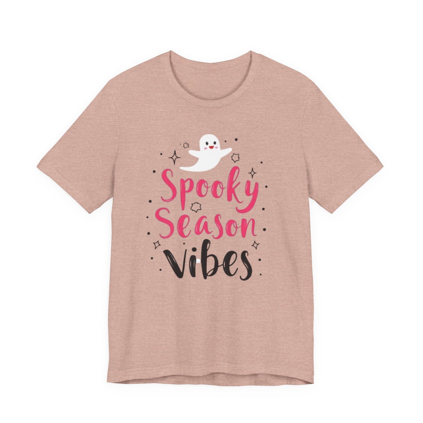 Spooky Season Vibes Tee, Halloween T-Shirt, Unisex Ghost Shirt, Cute Fall Apparel, Casual Halloween Outfit, Halloween Gift