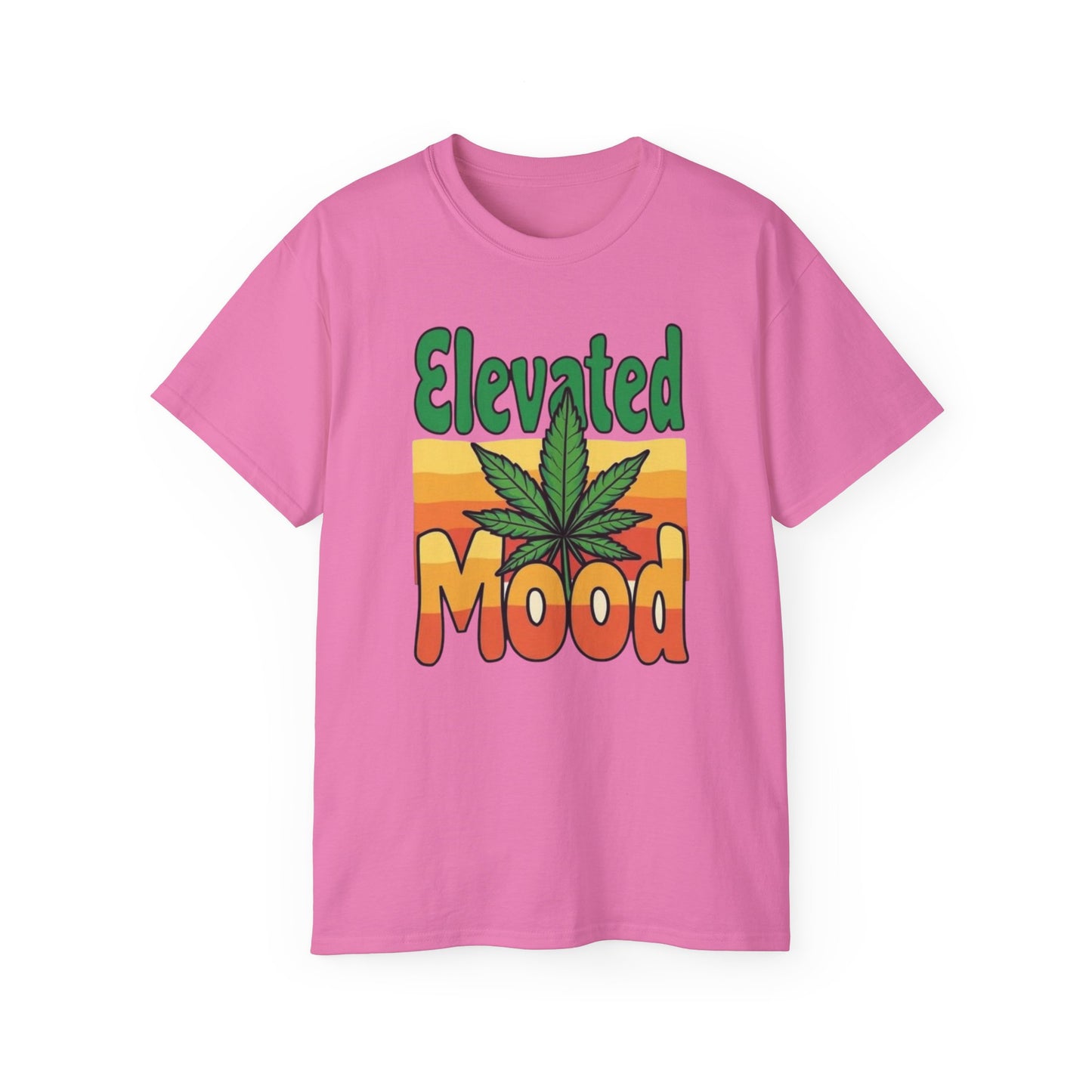 Elevated Mood Cannabis Tee, Unisex Ultra Cotton T-Shirt, Sublimated Graphic Tee, Perfect Gift for 420 Celebrations, Relaxed Fit Tee
