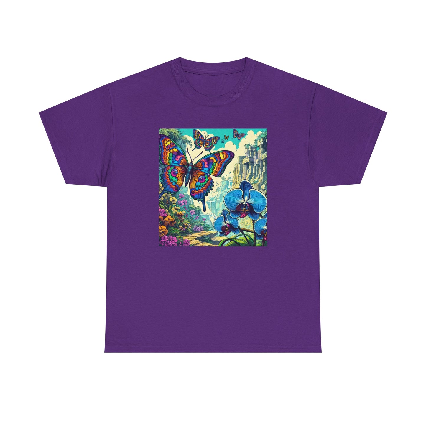Butterfly Orchid, Unisex Heavy Cotton Tee - Psychonaut Swag