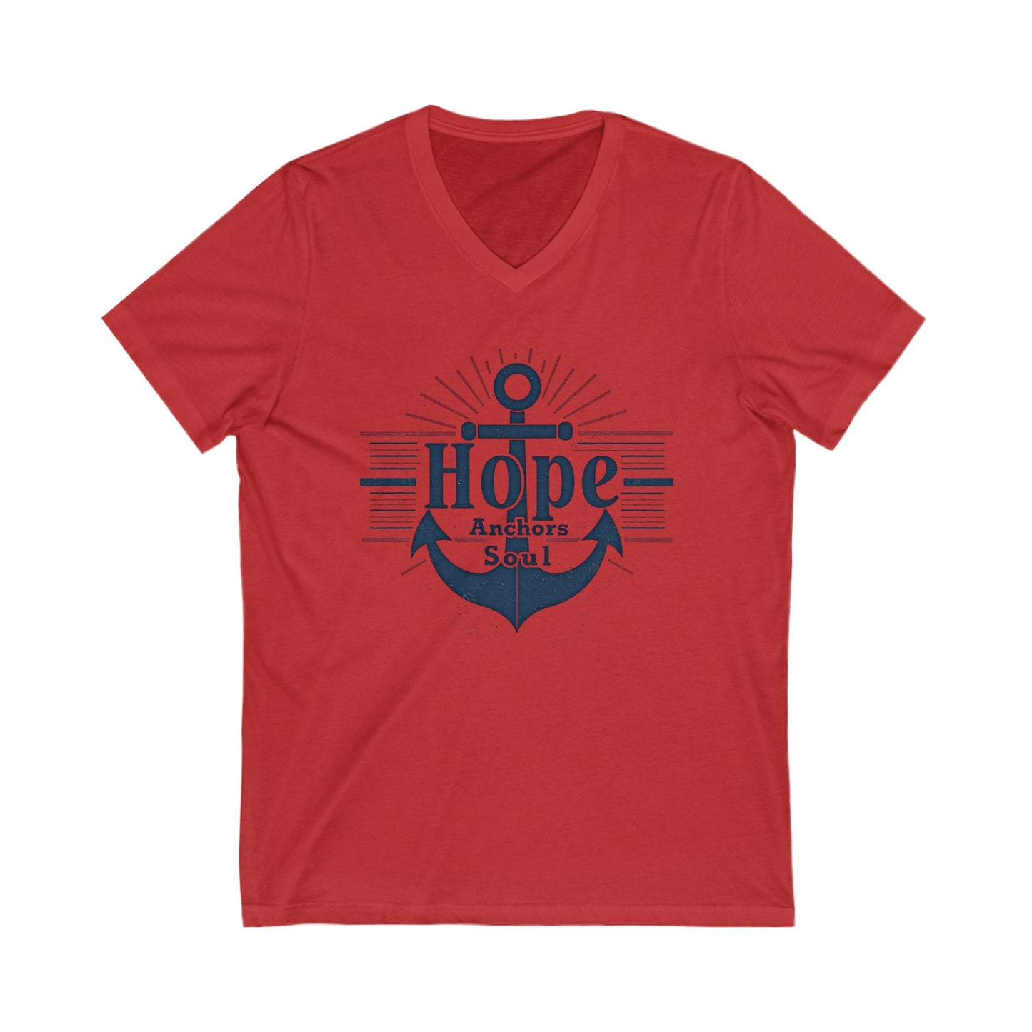 Hope Anchors the Soul V-Neck Tee | Inspirational Shirt, Nautical Apparel, Motivational Gift, Unisex T-Shirt, Casual Wear - Psychonaut Swag