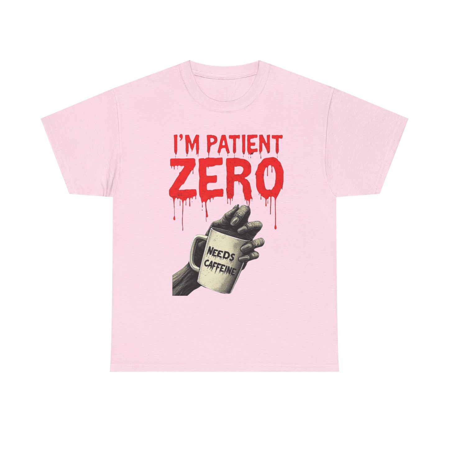 Patient Zero Unisex Heavy Cotton Tee, Horror T-Shirt, Halloween Apparel, Unique Graphic Tee, Casual Wear, Gift for Fans
